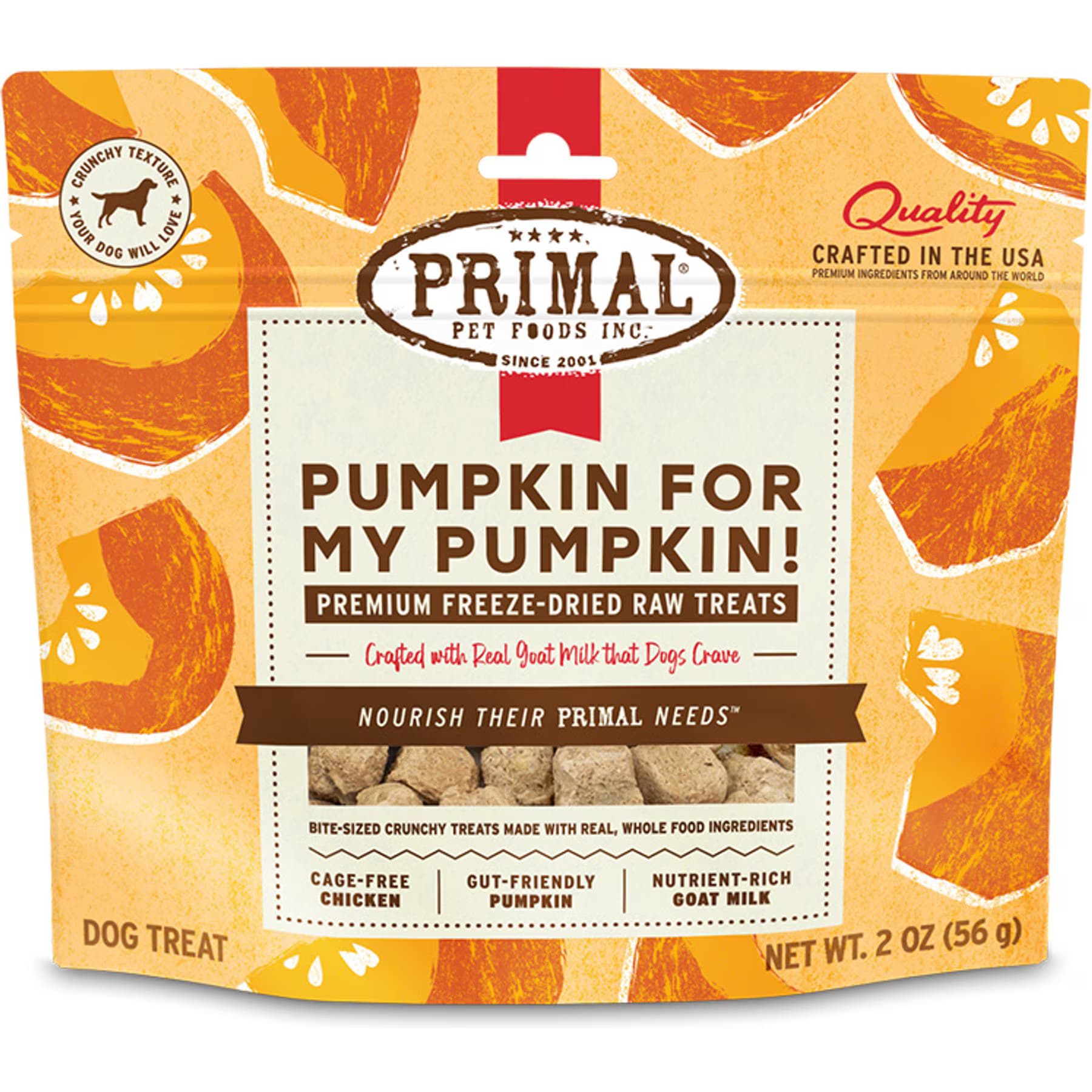 Primal Primal Pumpkin for My Pumpkin Chicken & Pumpkin with Goat Milk Flavored Crunchy Dog Treats