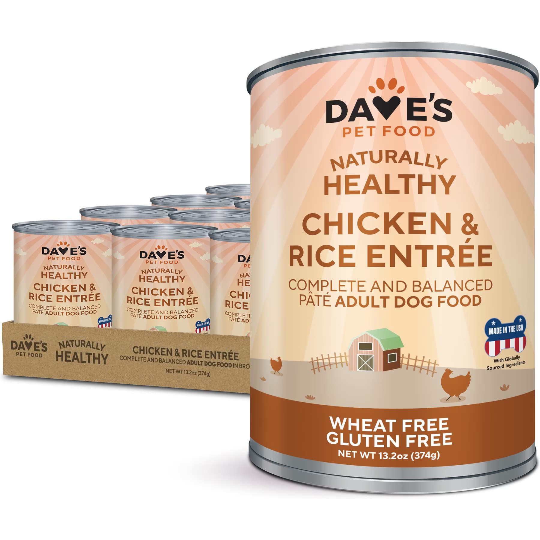 Dave's Pet Food Dave’s Pet Food Naturally Healthy Chicken & Rice Recipe Pate Canned Wet Dog Food