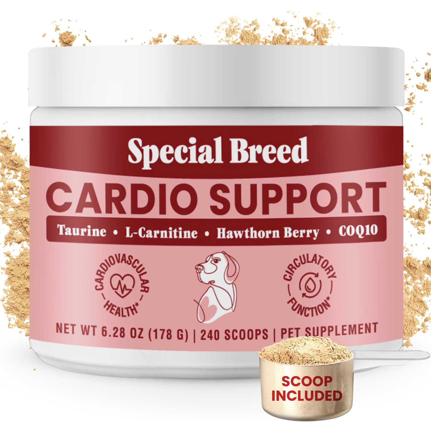 Special Breed Special Breed Cardio Support Powder Heart Supplement for Dogs, 6.28-oz jar