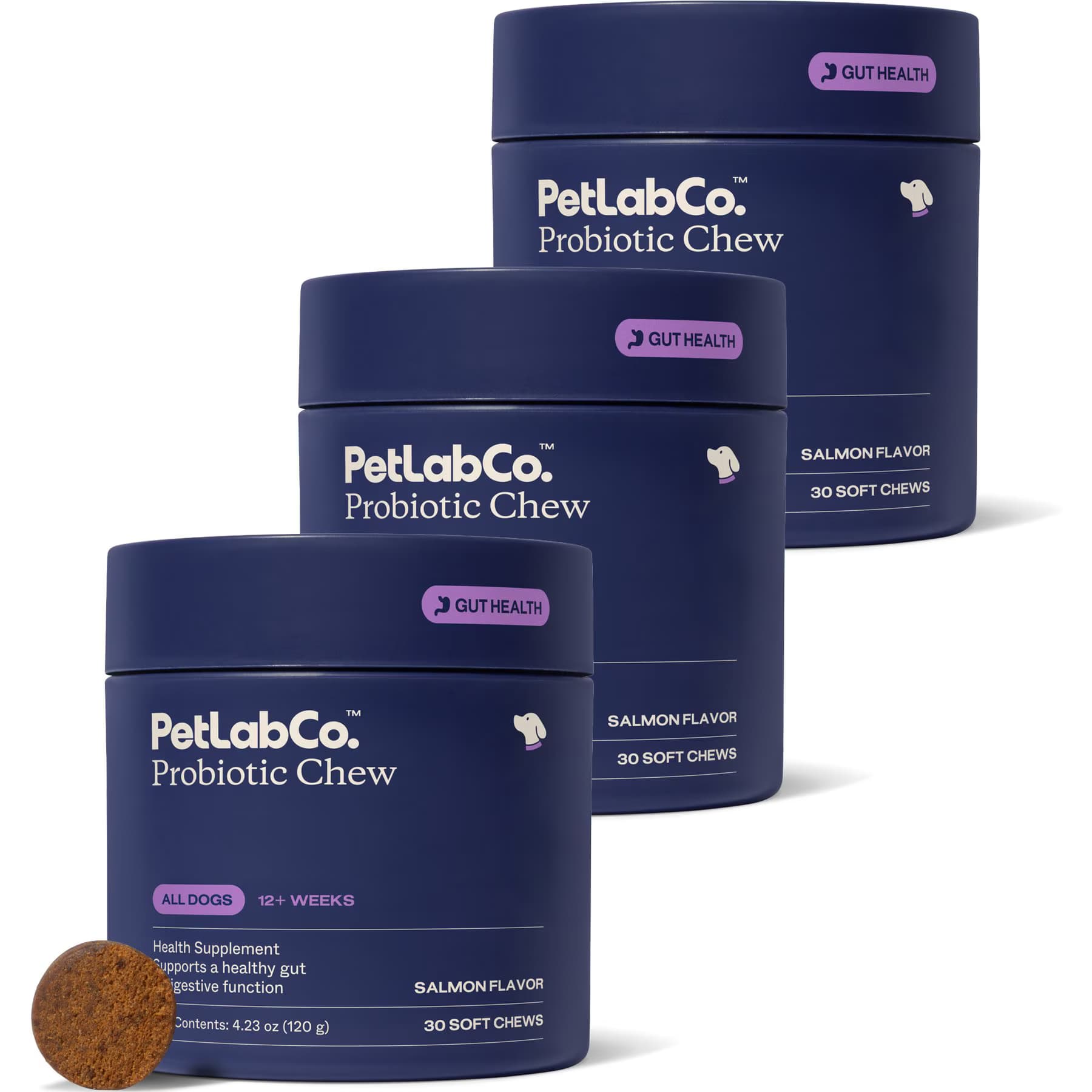 PetLabCo. PetLabCo. Probiotic Salmon Flavored Soft Chews for Dogs
