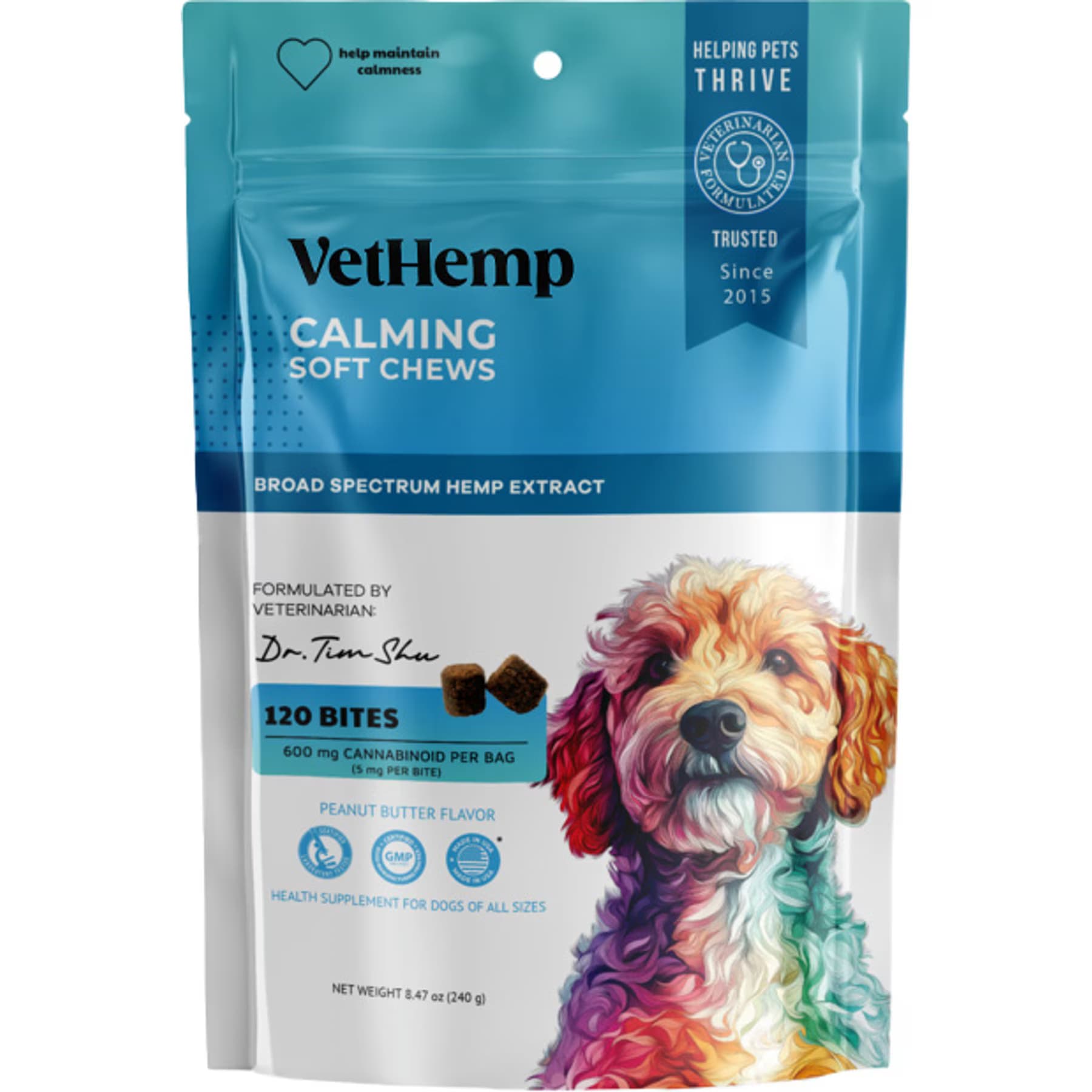 VetHemp Broad-Spectrum Hemp Extract Calming Soft Chews for Dogs — view 2