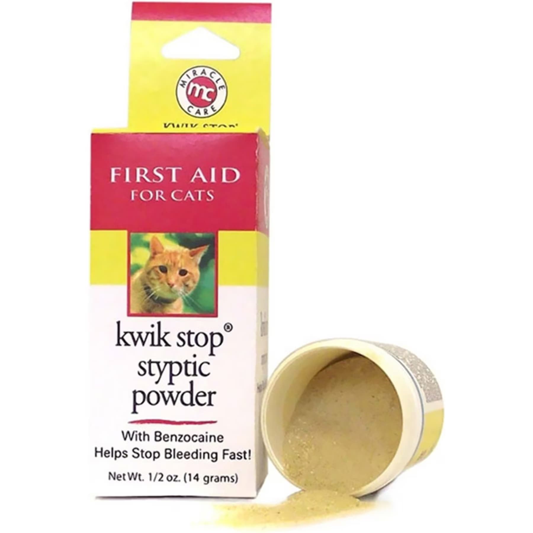 Miracle Care Miracle Care Kwik Stop Styptic Powder for Cats, 0.5-oz jar