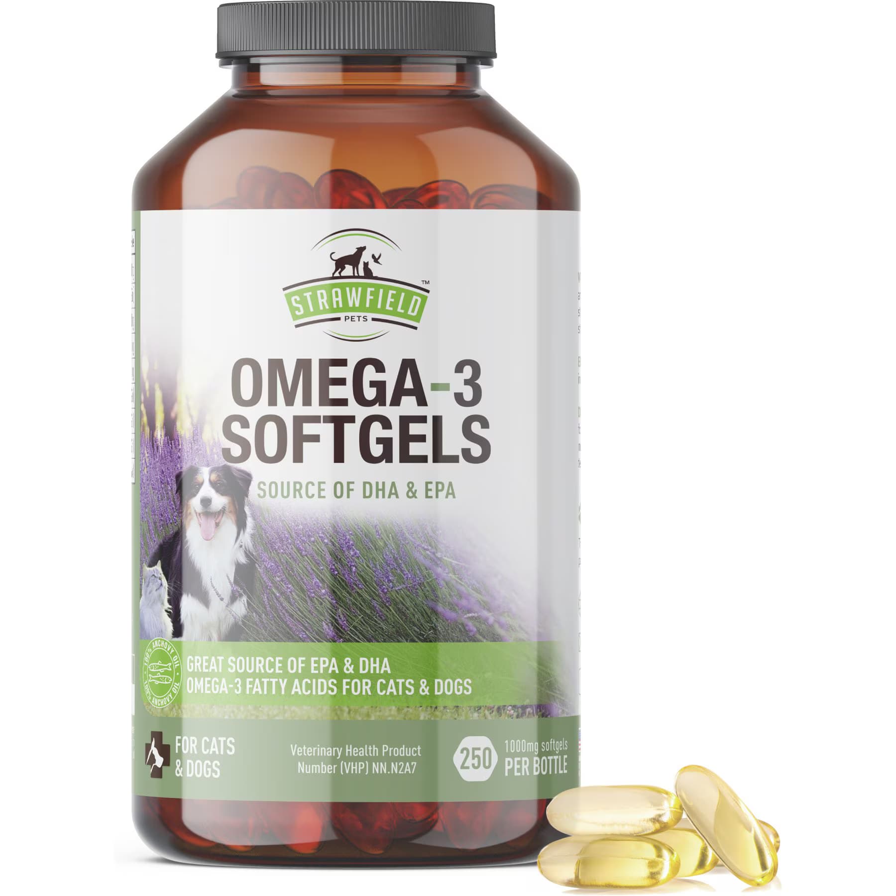 Strawfield Pets Strawfield Pets Omega-3 Soft Gels Supplement for Dogs & Cats