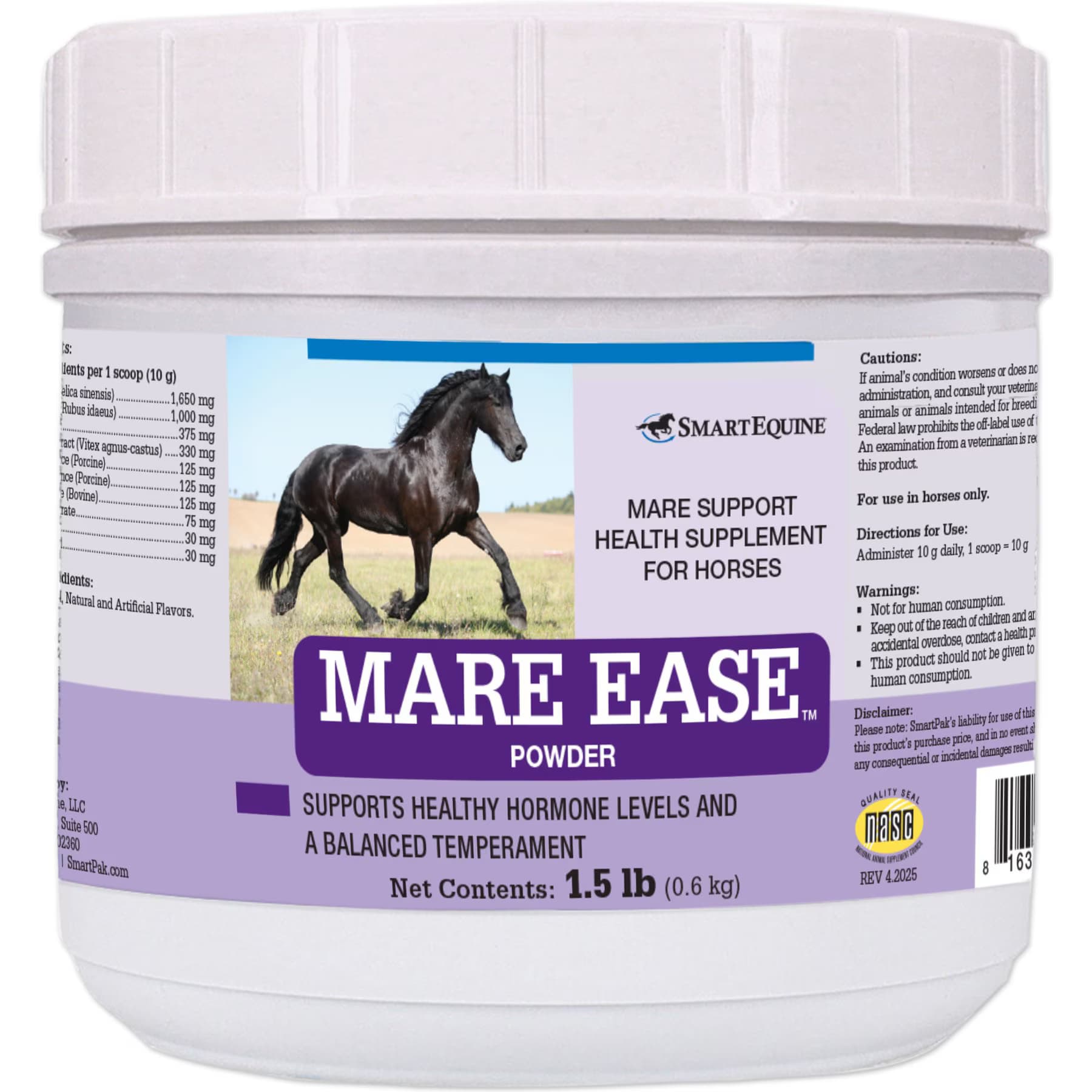 SmartEquine SmartEquine Mare Ease Powder Horse Calming Supplement, 4.5-lb pail