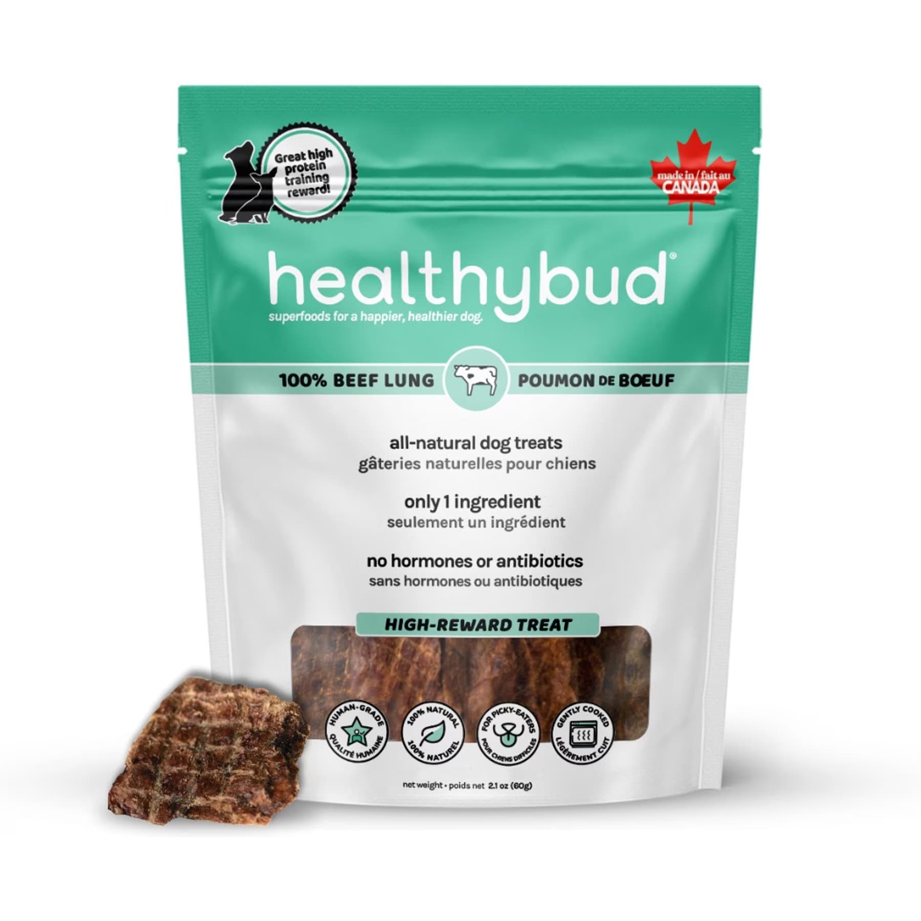 Healthybud Healthybud Beef Lung High-Value Single Ingredient Dog Treats