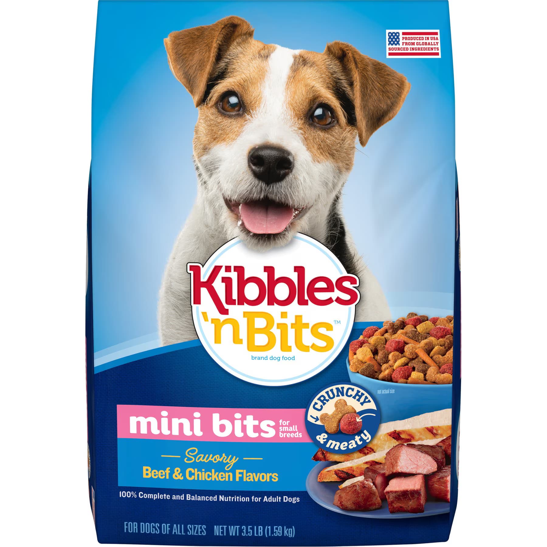 Kibbles 'n Bits Kibbles ‘n Bits Mini Bits Small Breed Savory Beef & Chicken Flavors 3.5-lb bag Dry Dog Food
