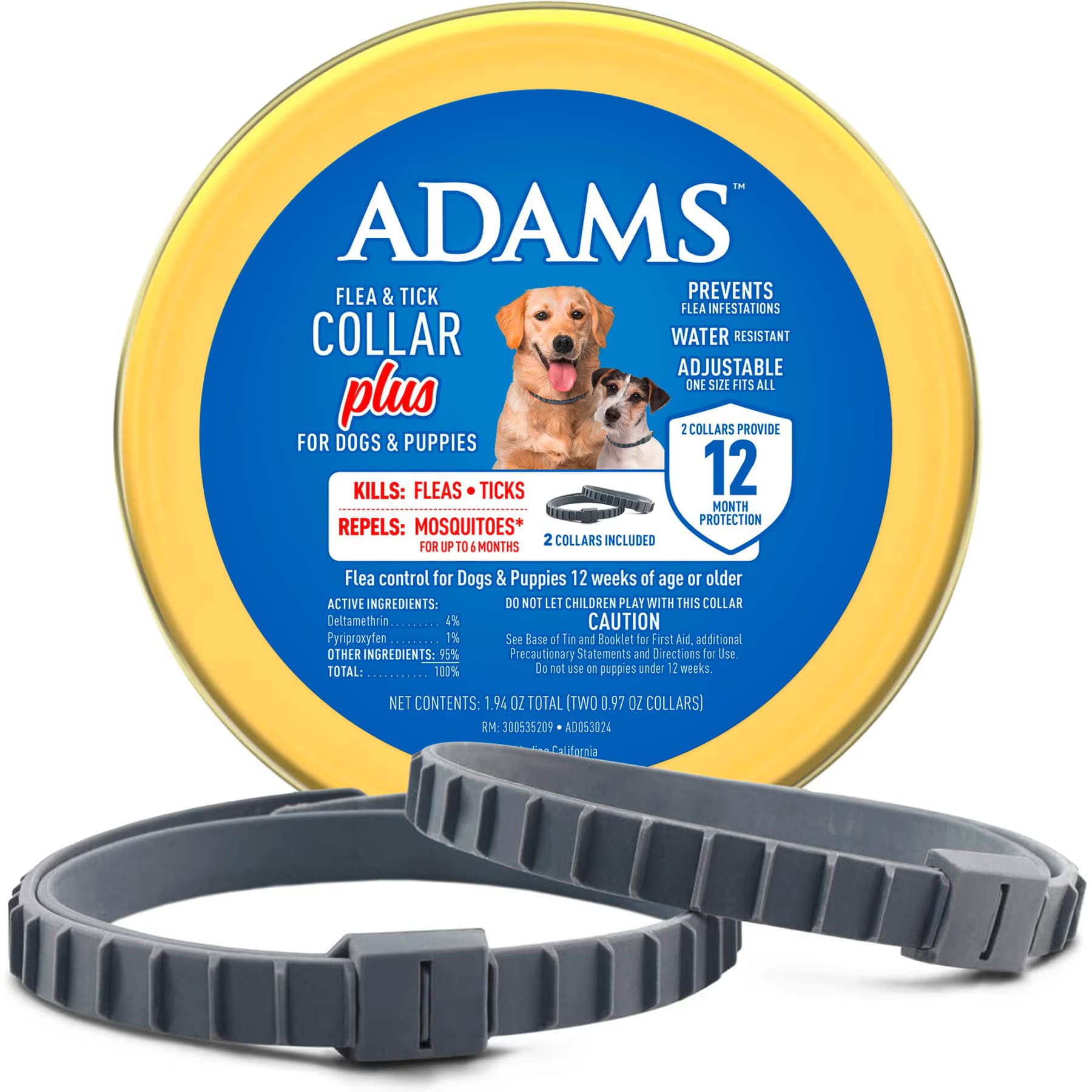 ADAMS ADAMS Flea & Tick Collar Plus for Dogs & Puppies