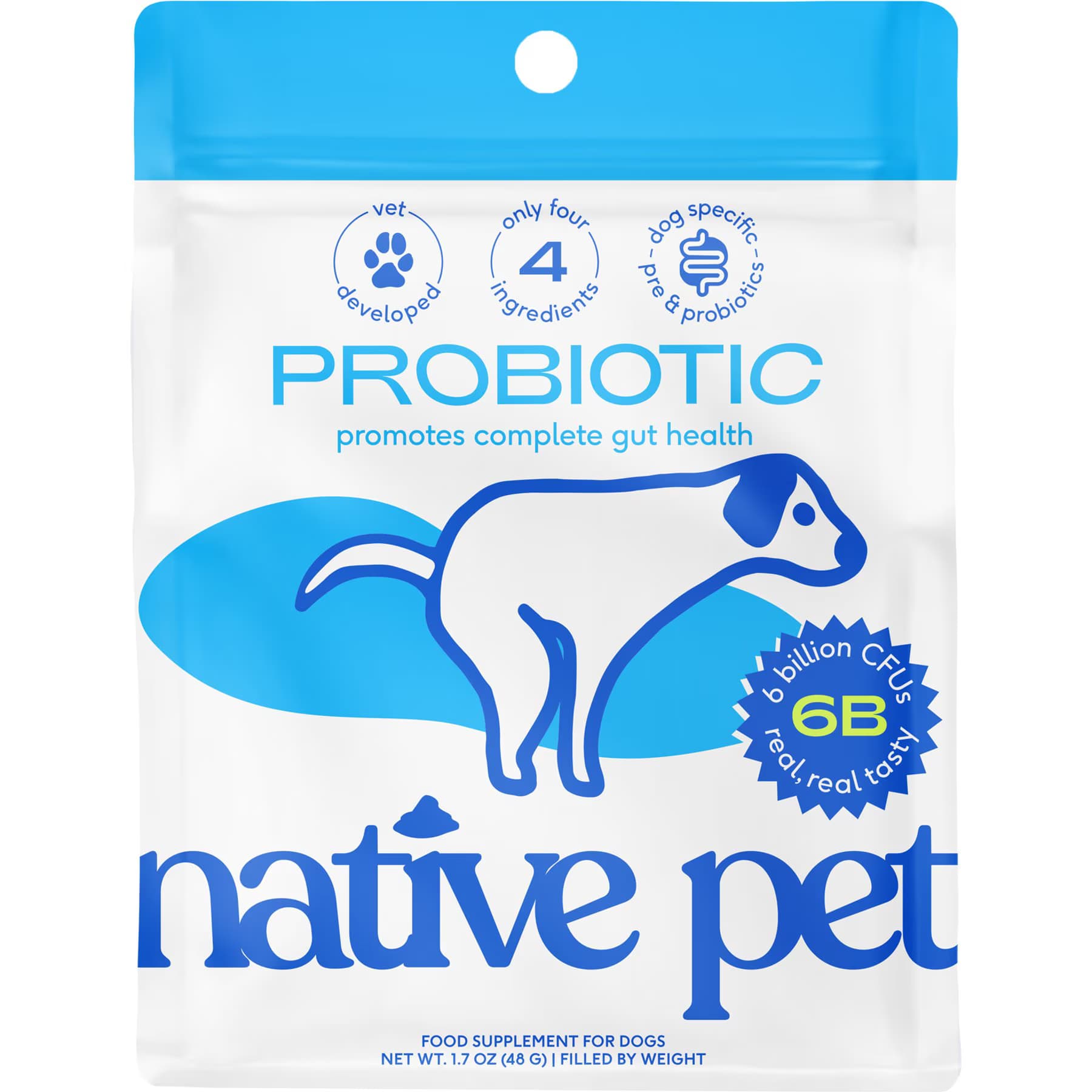 Native Pet Native Pet Probiotic Vet-Formulated Powder Digestive Supplement for Dogs, 32.8-oz