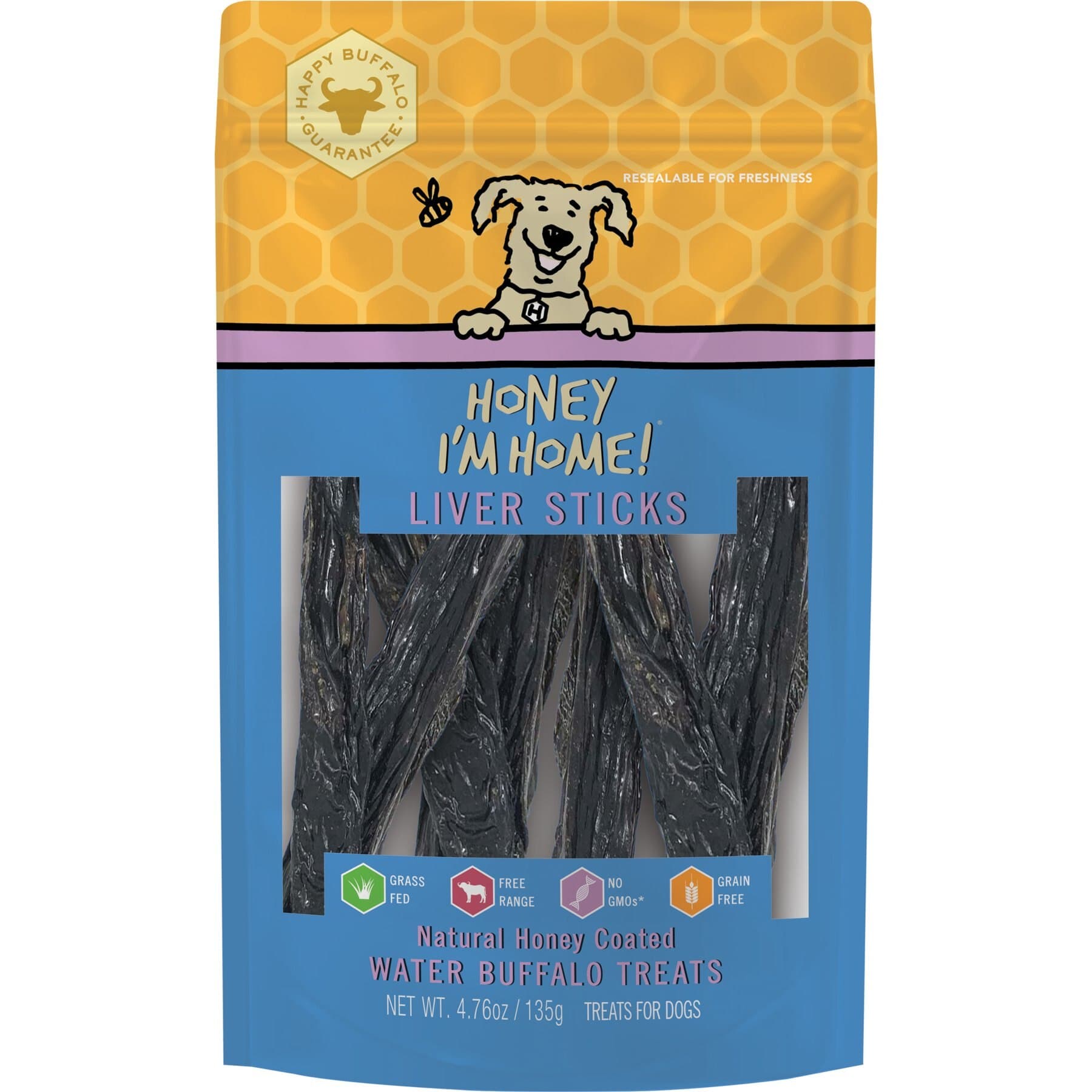 Honey I'm Home Honey I’m Home! Liver Sticks Natural Honey Coated Buffalo Liver Grain-Free Dog Treats