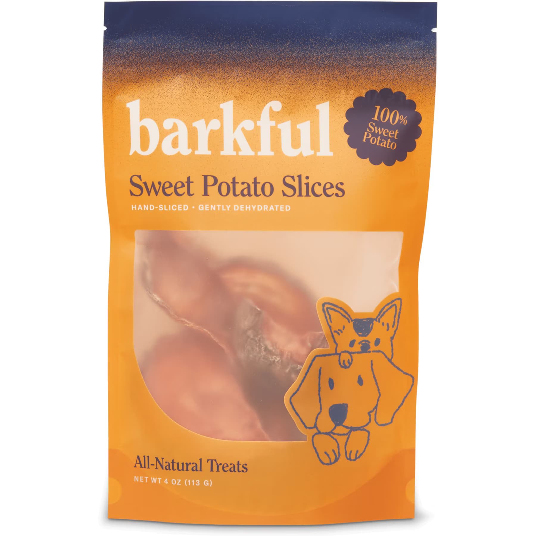 Barkful Barkful Sweet Potato Slices Human Grade Adult Dehydrated Dog Treats