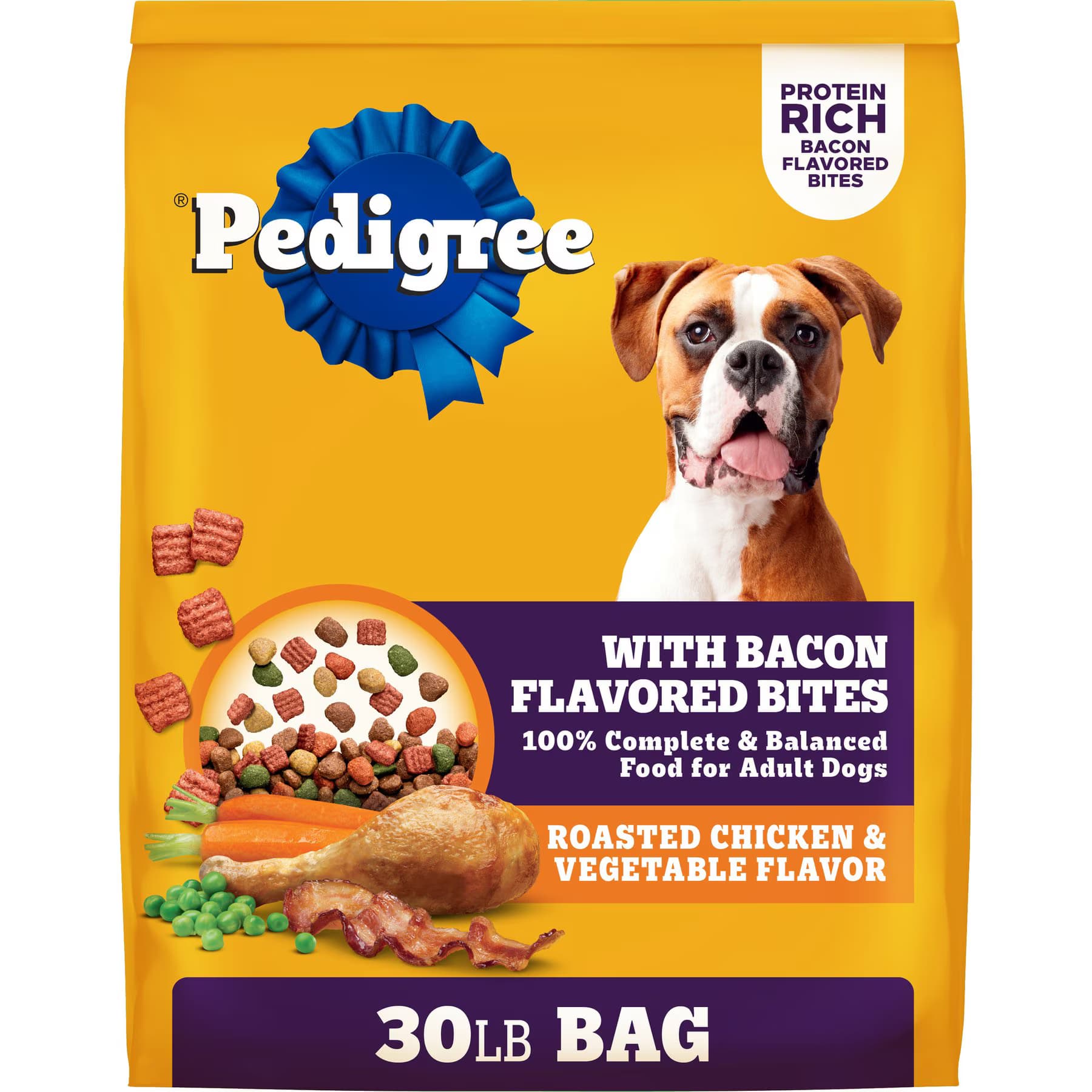 Pedigree Pedigree Roasted Chicken & Vegetable Flavor with Bacon Flavored Bites Adult Dry Dog Food