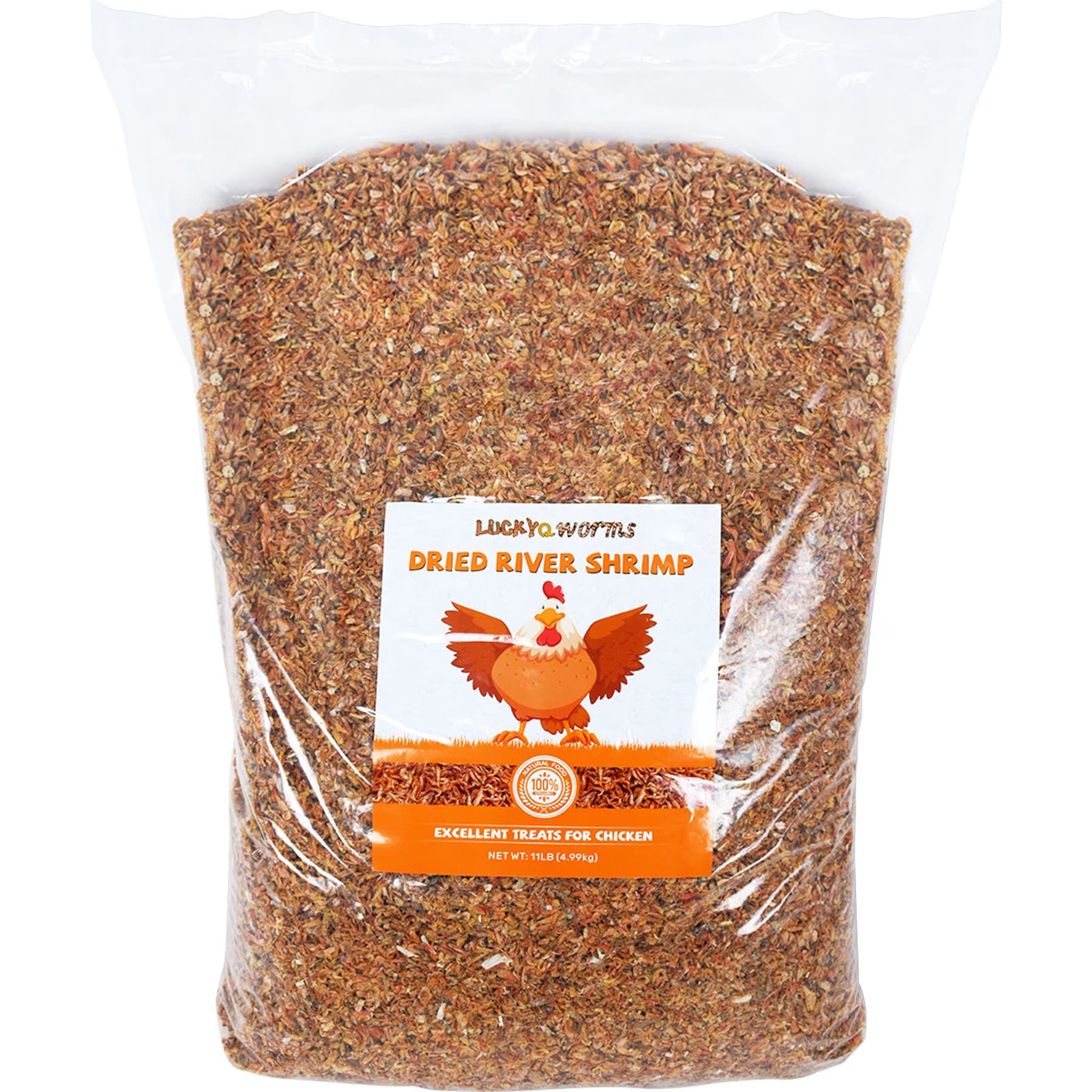 LuckyQworms Dried River Shrimp Perfect Chicken, Aquariums & Birds Treats — view 2