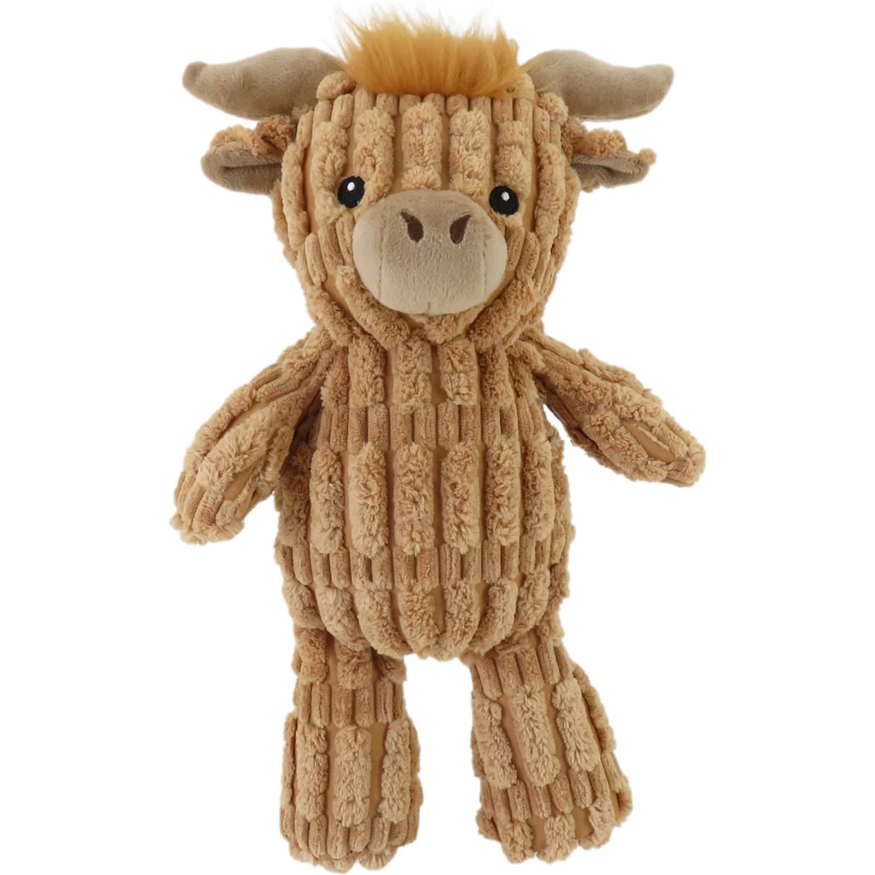 Linzy Toys Linzy Toys Highland Cow Squeaky Plush Dog Toy, Brown, 12-in