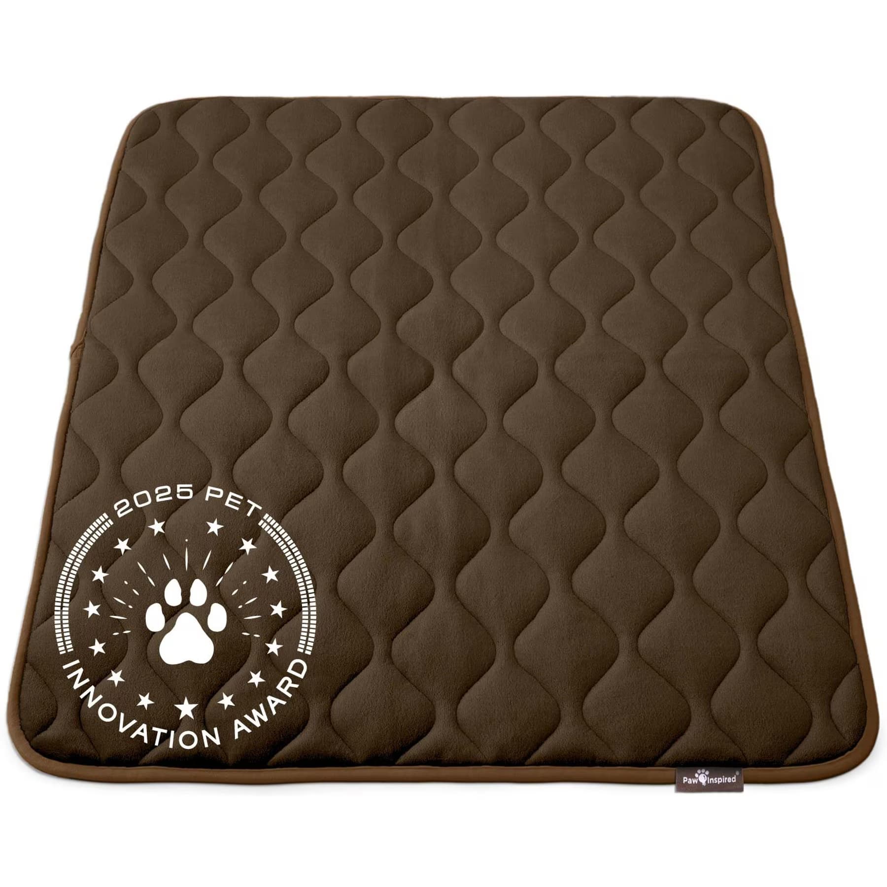 Paw Inspired Paw Inspired Washable Padded Dog Crate Mat, Dark Brown, 42-in