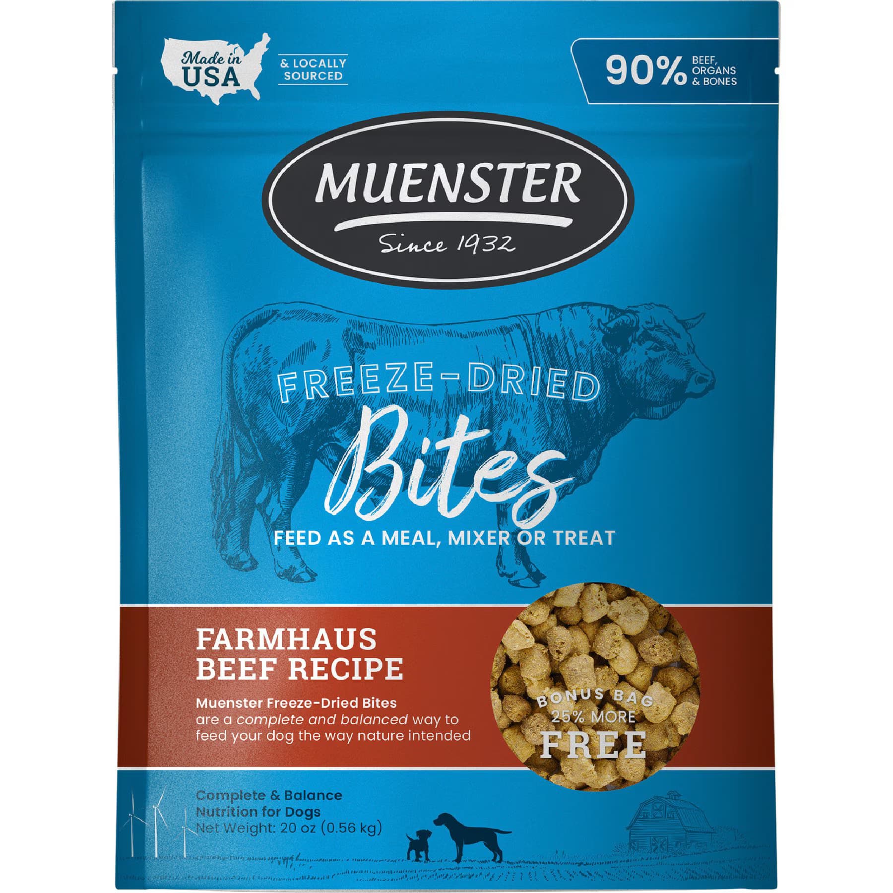Muenster Muenster Beef Bites Freeze-Dried Dog Food
