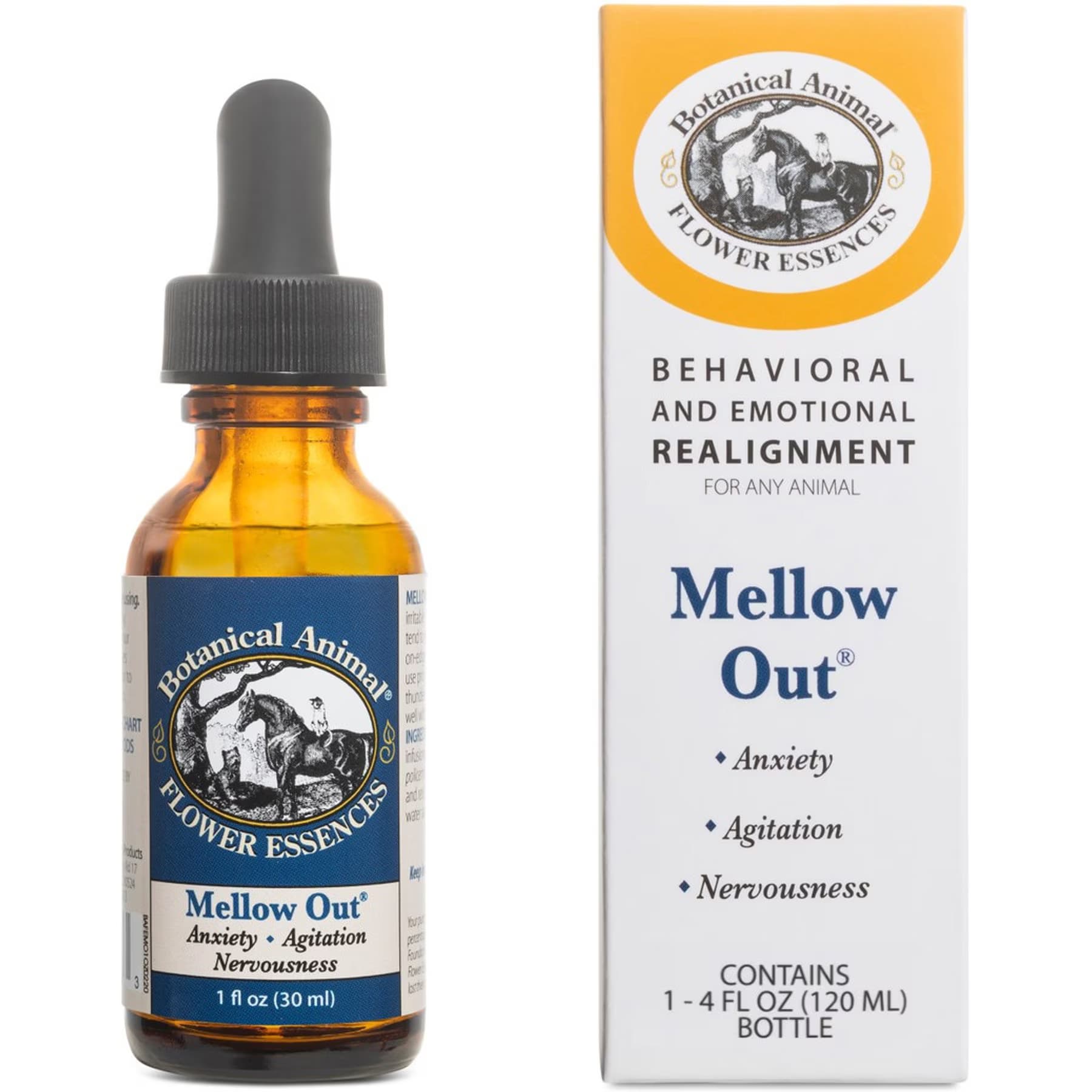 Botanical Animal Flower Essences Botanical Animal Flower Essences Mellow Out Calming Pet Supplement, 4-fl oz bottle