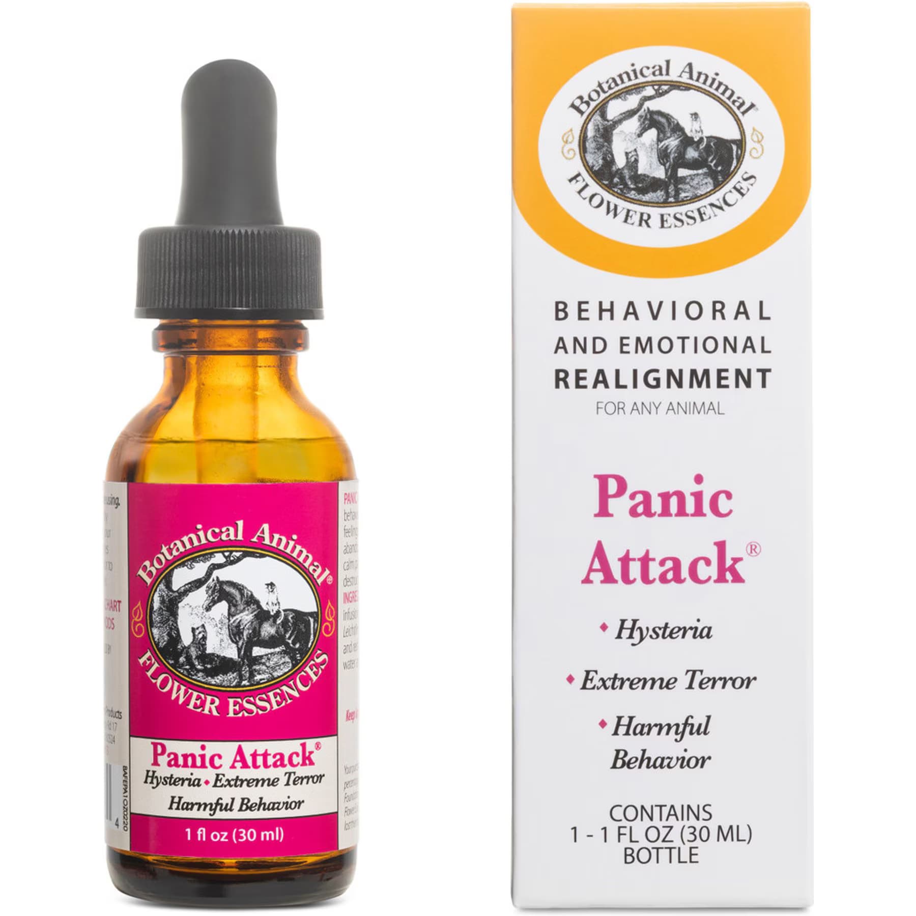 Botanical Animal Flower Essences Botanical Animal Flower Essences Panic Attack Calming Pet Supplement, 1-fl oz bottle