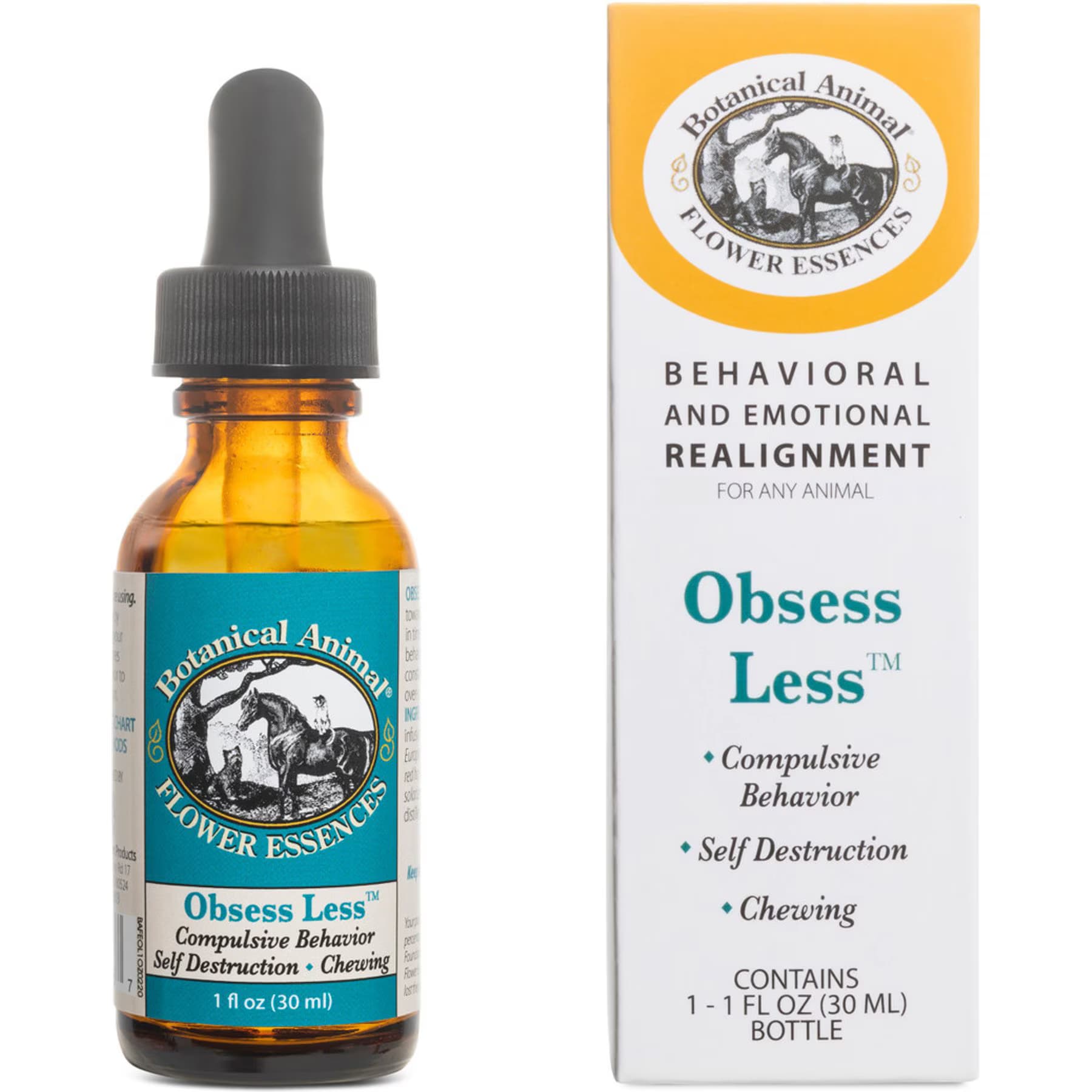 Botanical Animal Flower Essences Botanical Animal Flower Essences Obsess Less Calming Pet Supplement, 1-fl oz bottle