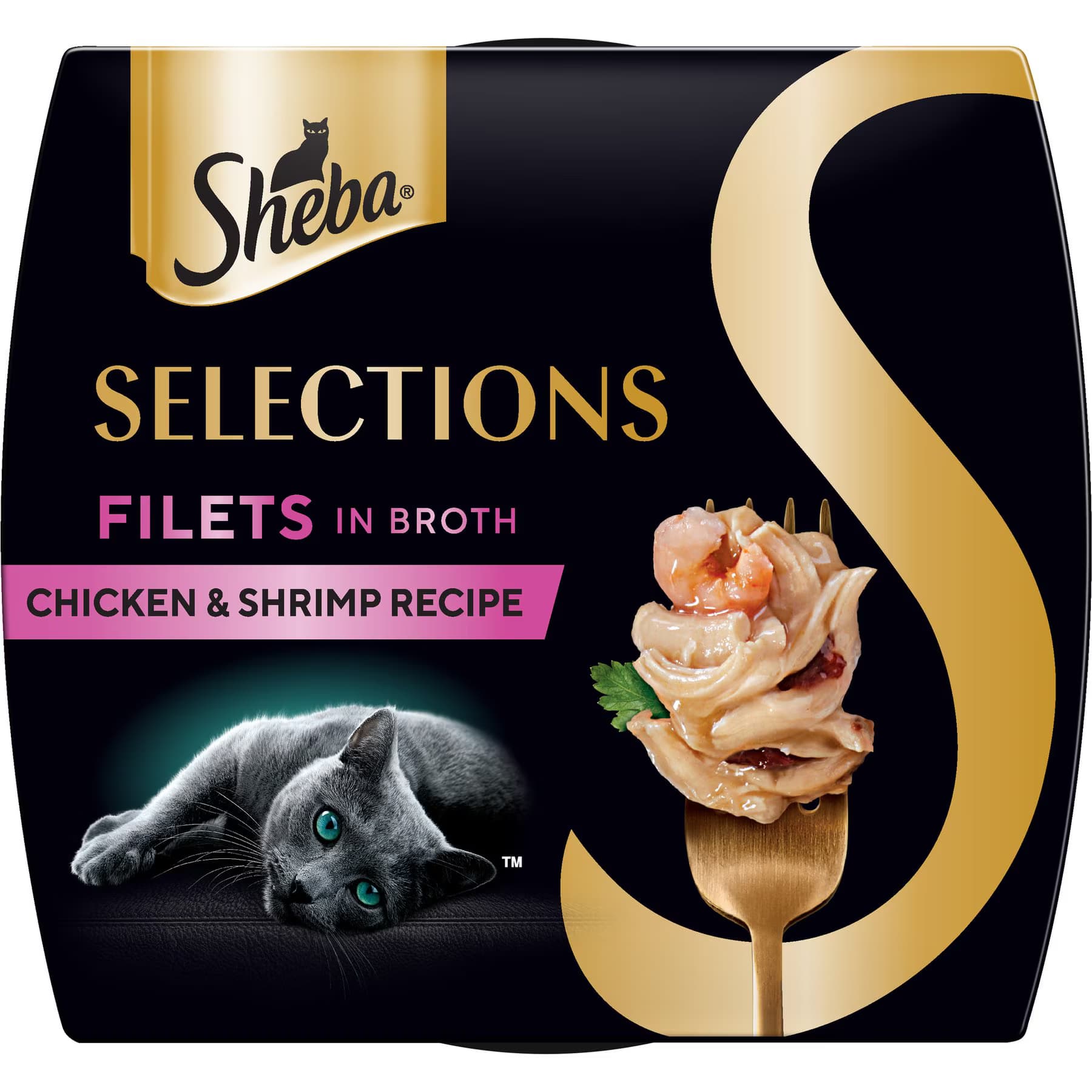 Sheba Sheba Selections Filets in Broth Chicken & Shrimp Recipe Grain-Free Cat Meal Complement — Chicken & Shimp