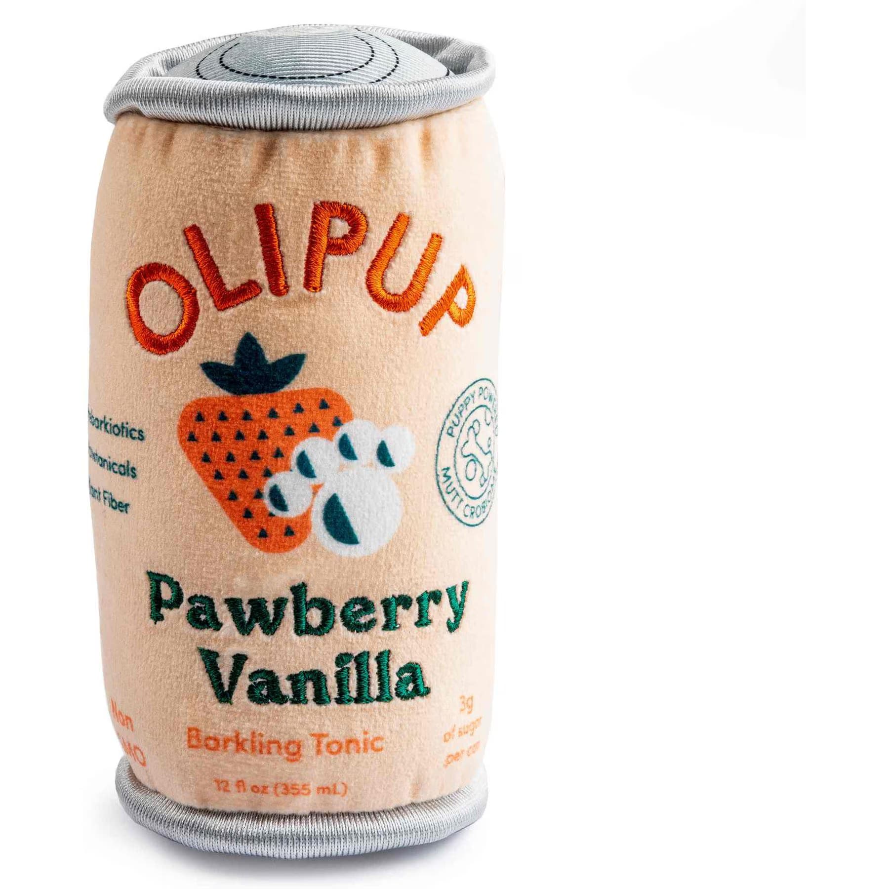 Haute Diggity Dog Haute Diggity Dog Olipup Pawberry Vanilla Squeaky Plush Dog Toy, Peach