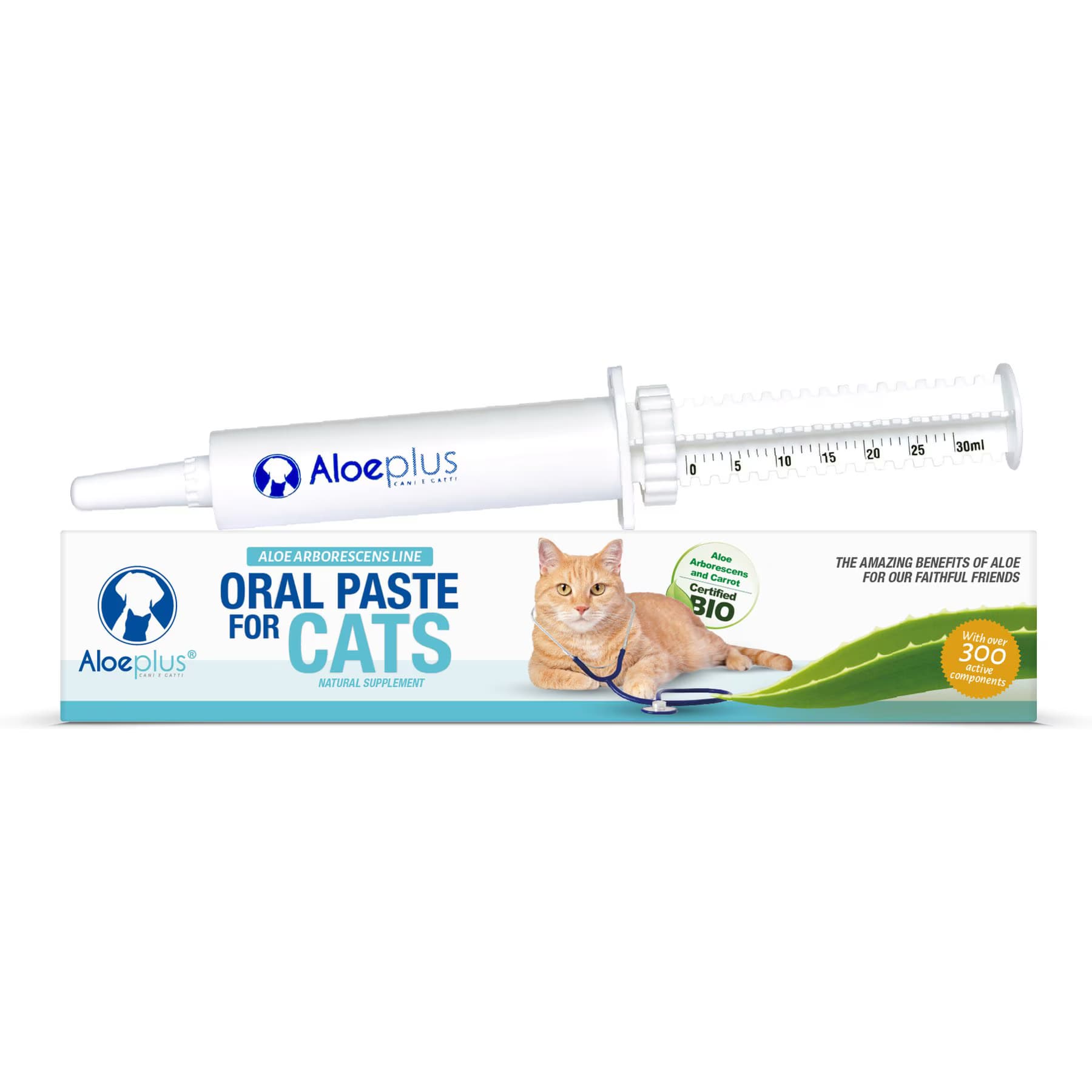 Aloeplus Immune, Digestive & Skin Support Oral Paste Supplement for Cats, 0.51-oz — view 2