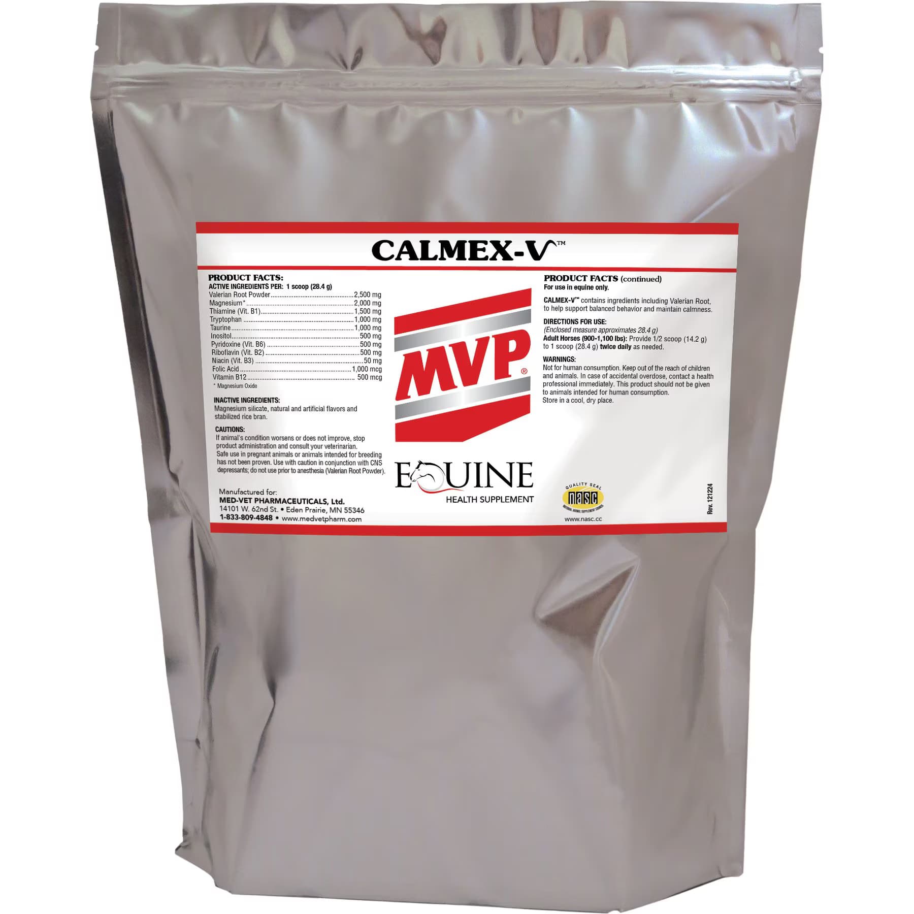 Med-Vet Pharmaceuticals (MVP) Med-Vet Pharmaceuticals (MVP) Calmex-V Powder Horse Calming Supplement, 5-lb