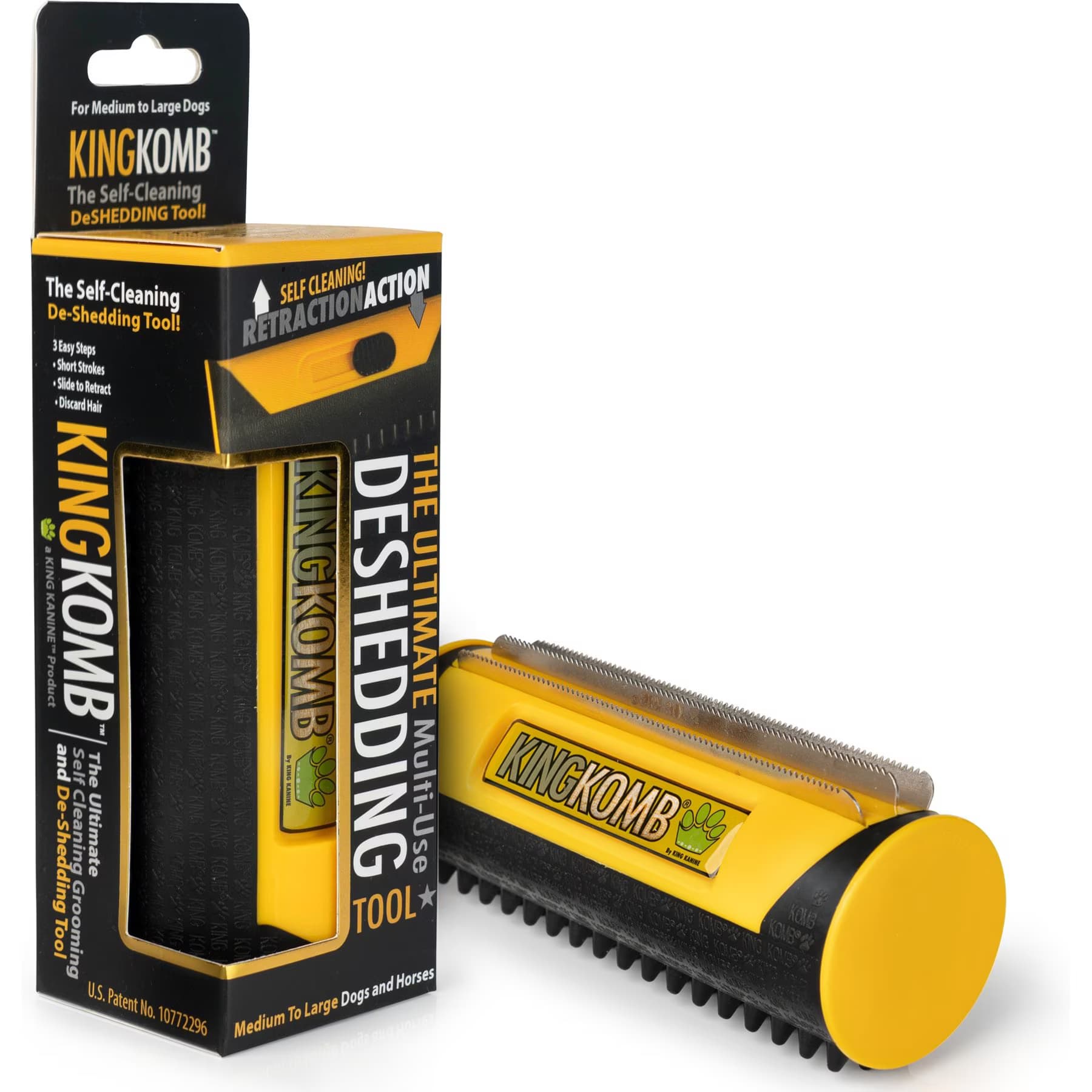 King Kanine King Kanine King Komb Dog, Cat & Horse Deshedding Tool