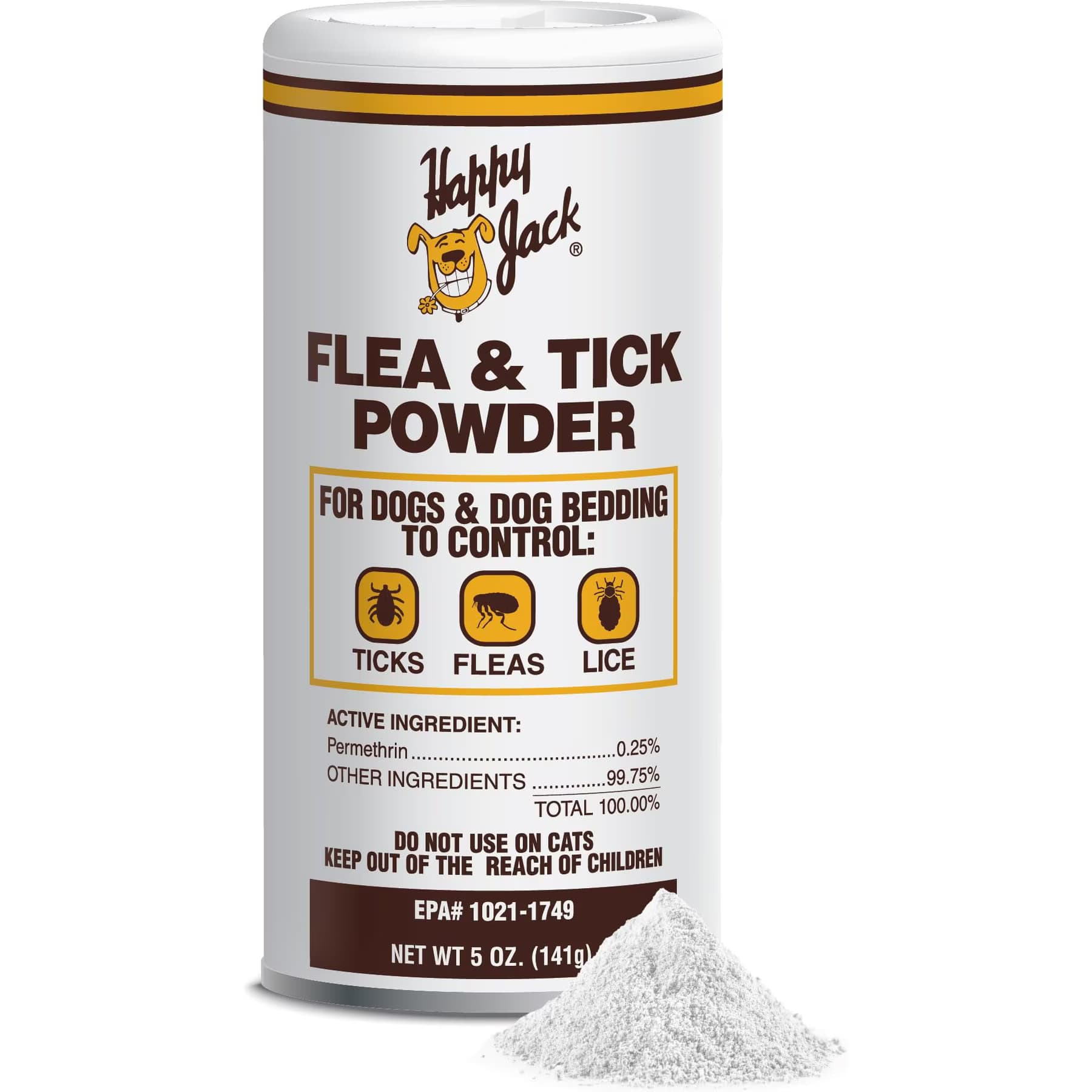 Happy Jack Happy Jack Flea & Tick Powder for Dogs & Puppies, 5-oz container