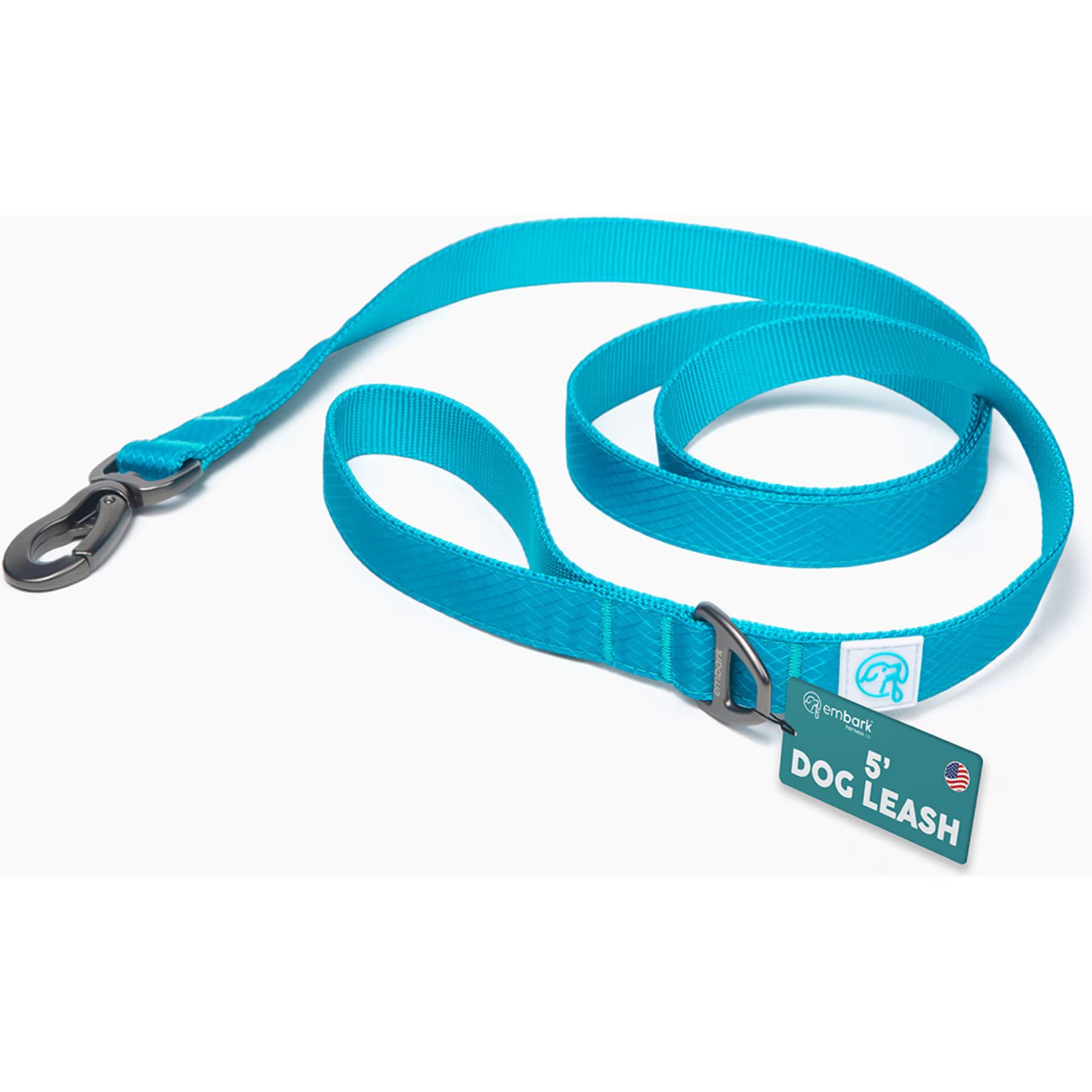 Embark Harness Co. Embark Harness Co. Adventure Dog Leash, Blue, 5-ft