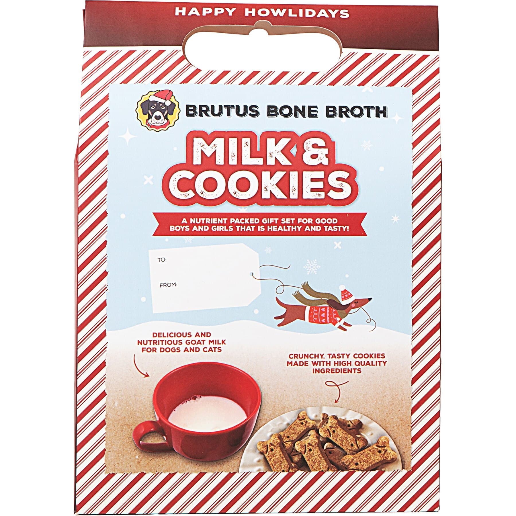 Brutus Broth Brutus Broth Milk & Cookie Dog Crunchy Treat Gift Box, 16-fl oz can — Goat Milk & Cookie