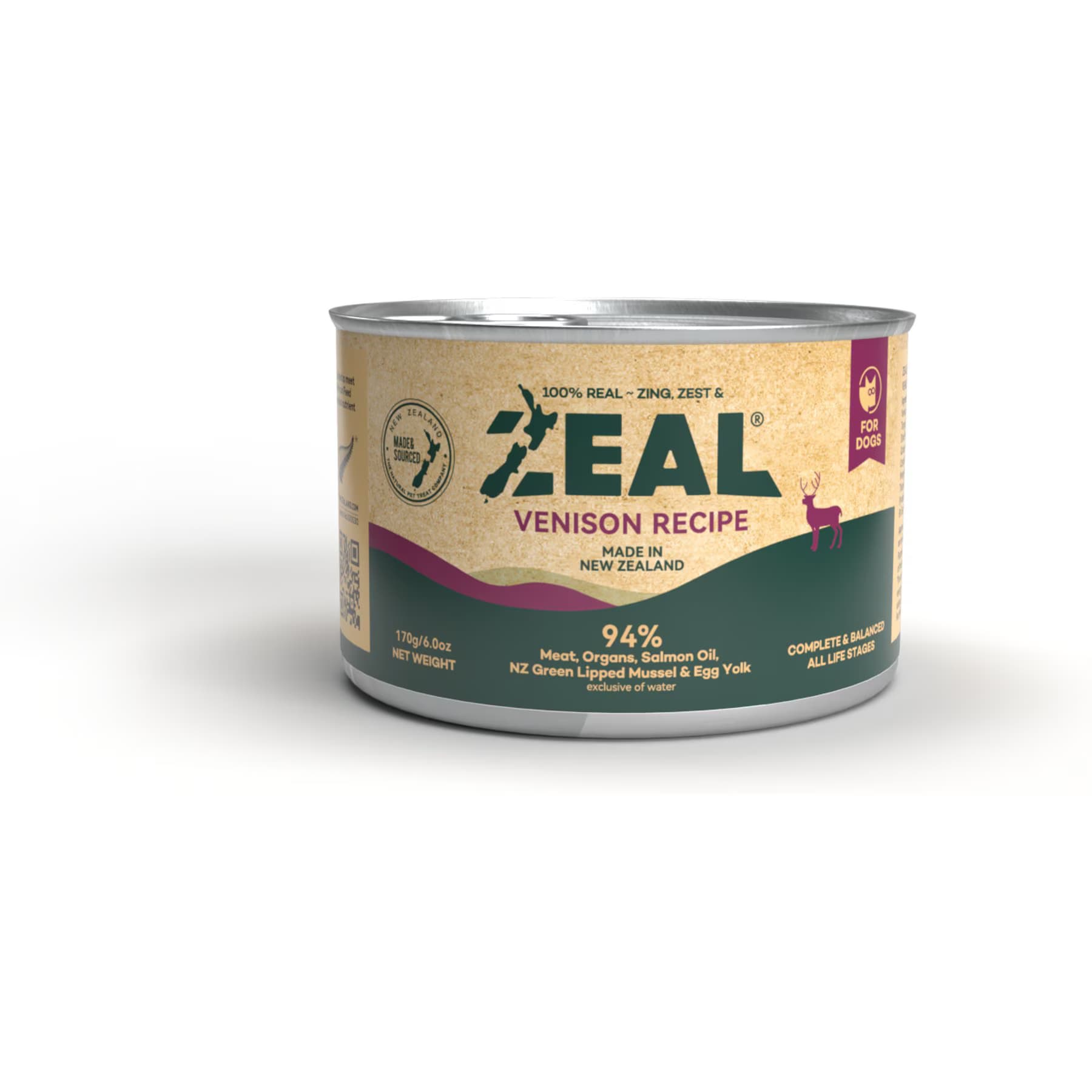 ZEAL New Zealand ZEAL New Zealand High Protein Grain-Free Venison Recipe Pate Canned Wet Dog Food