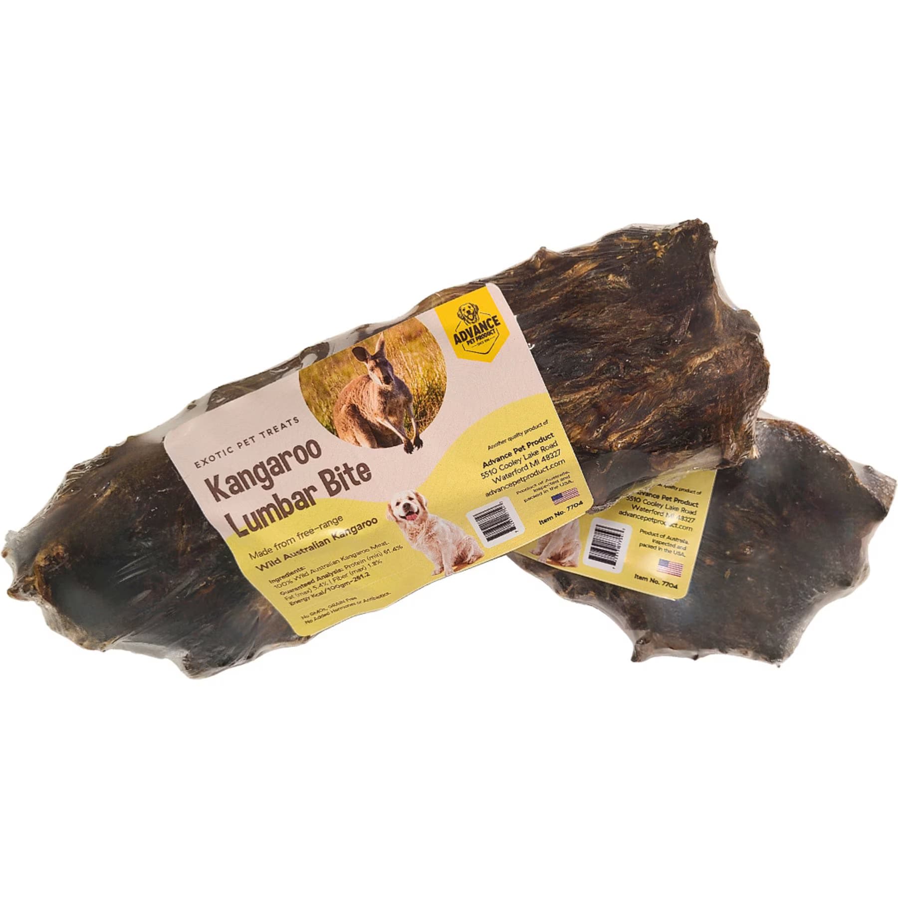 Advance Pet Product Advance Pet Product Kangaroo Lumbar Bite Bone Dog Treats