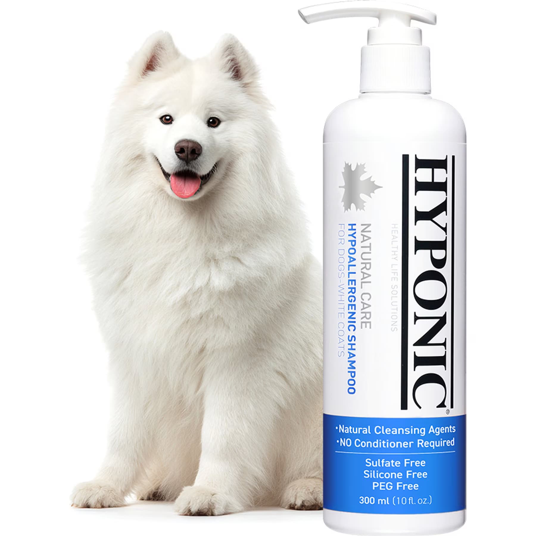 Hyponic Hyponic Natural Therapy Hypoallergenic White Coats & Brightening Dog Shampoo, 10.1-fl oz bottle