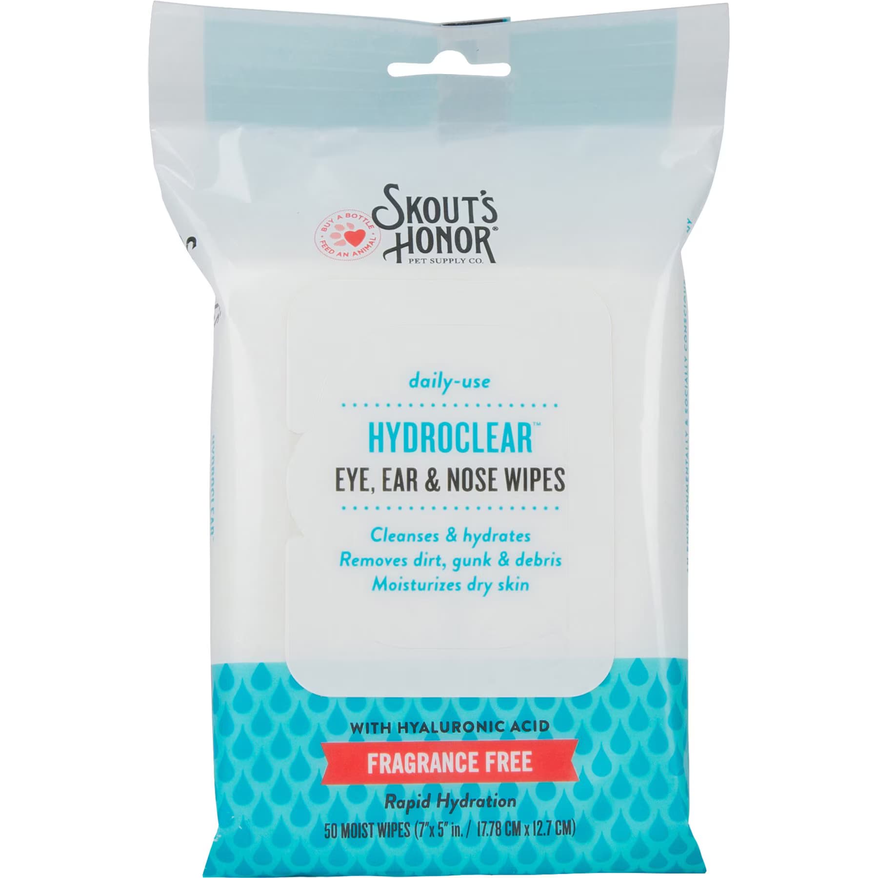 Skout's Honor Skout’s Honor HydroClear Eye, Ear & Nose Dog & Cat Grooming Wipes