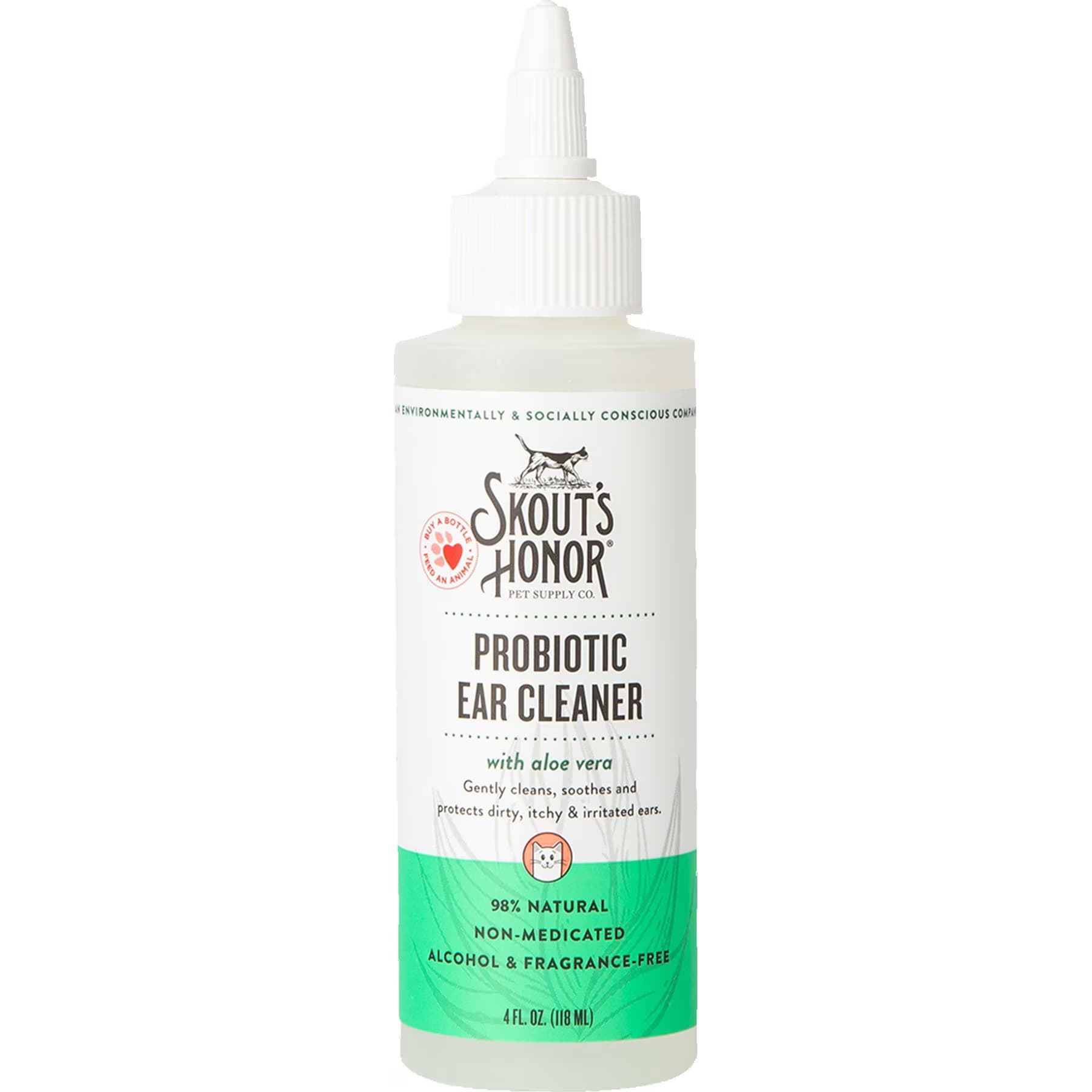 Skout's Honor Skout’s Honor Probiotic Cat Ear Cleaner, 4-fl oz bottle