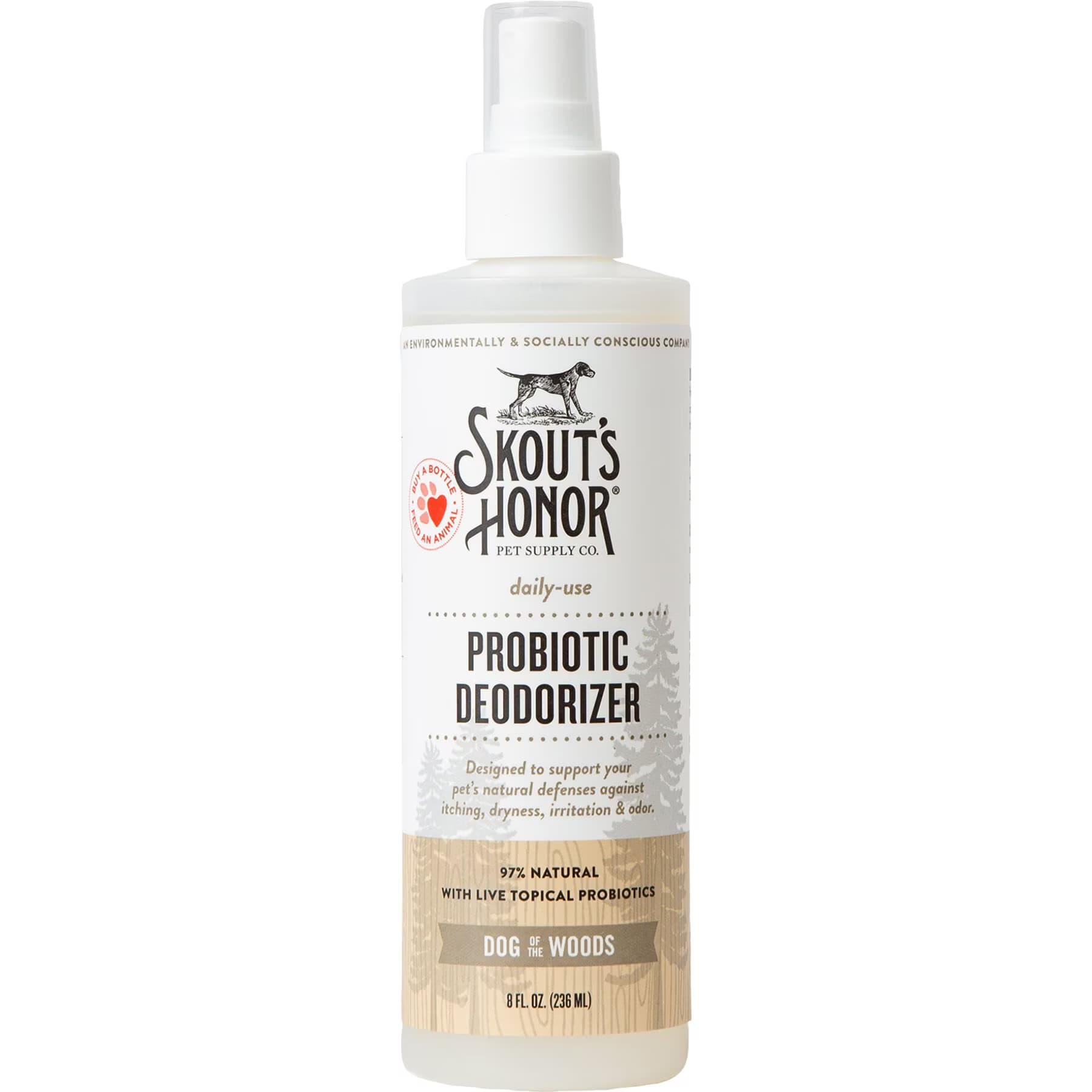 Skout's Honor Skout’s Honor Dog of the Woods Probiotic Dog Deodorizer, 8-fl oz bottle