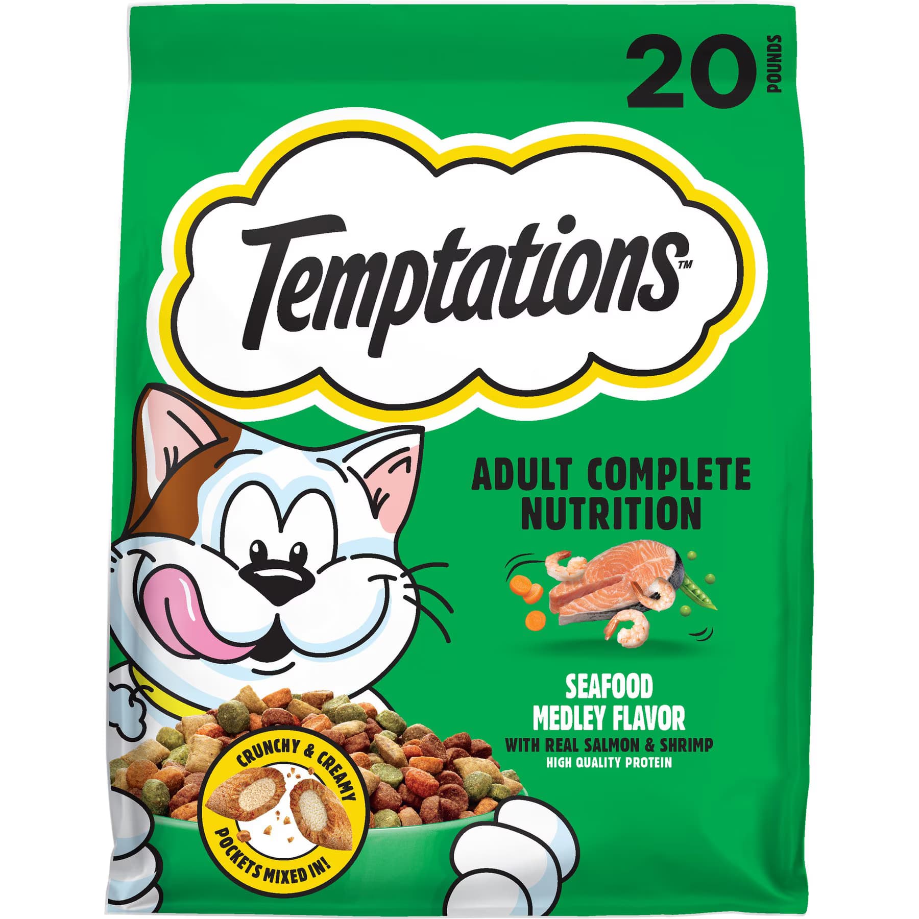 Temptations Seafood Medley Flavor Adult Dry Cat Food, 27-lb bundle — view 2