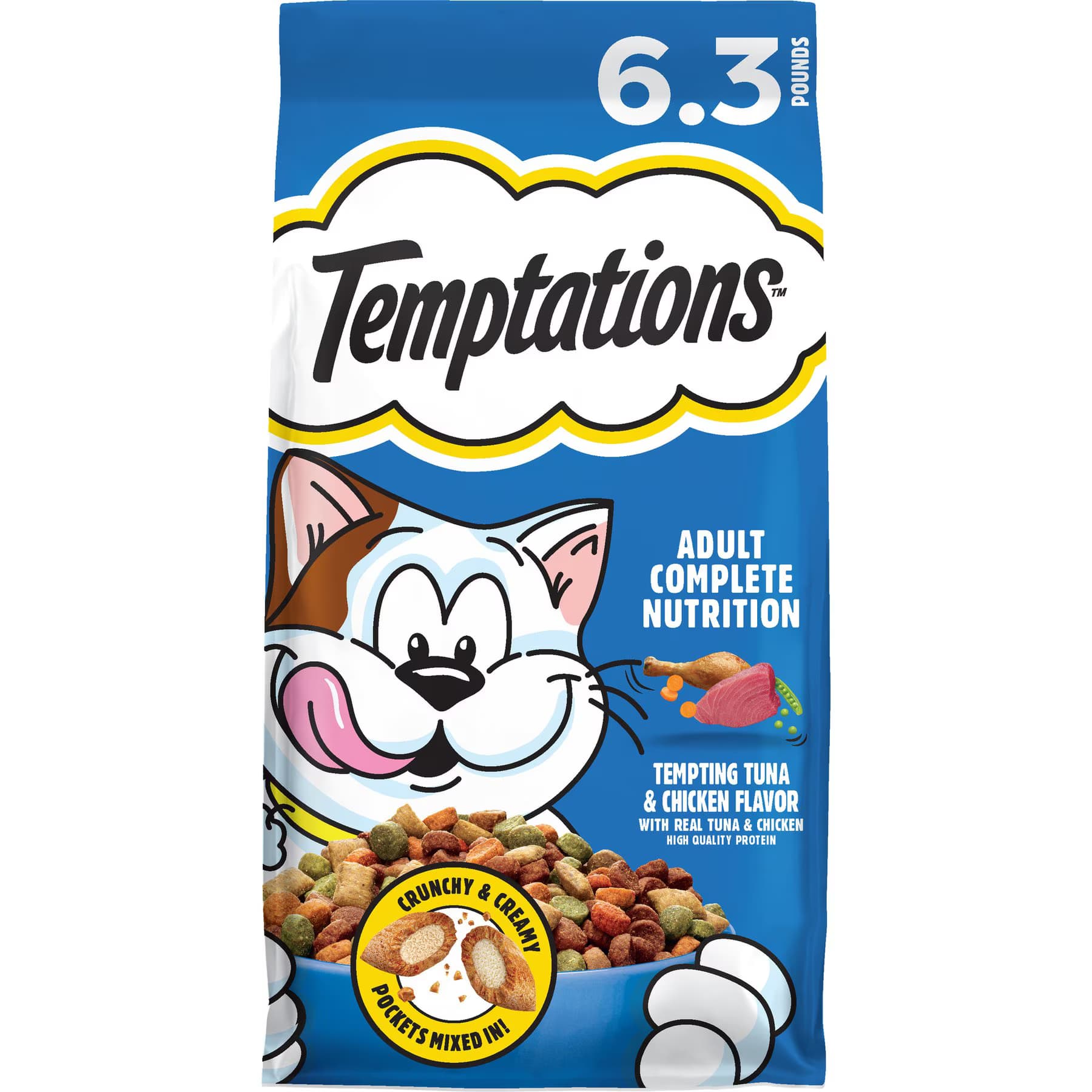Temptations Temptations Tempting Tuna & Chicken Flavor Adult Dry Cat Food, 27-lb bundle