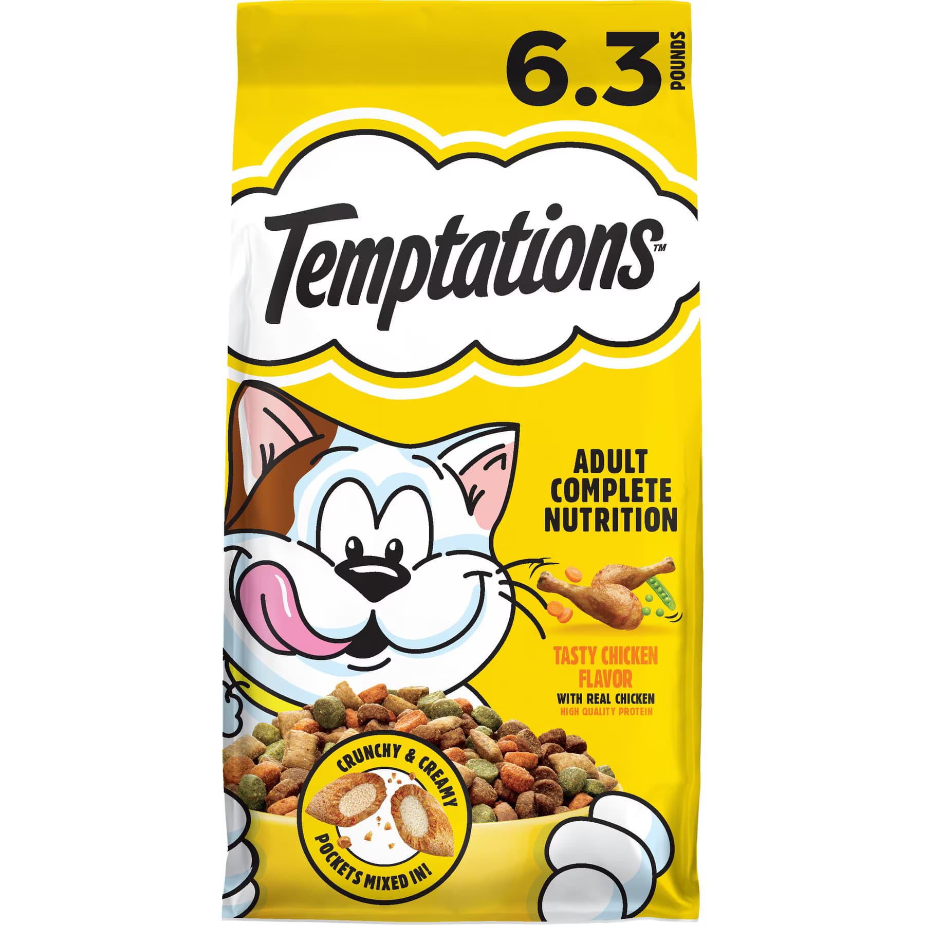 Temptations Temptations Tasty Chicken Flavor Adult Dry Cat Food, 27-lb bundle