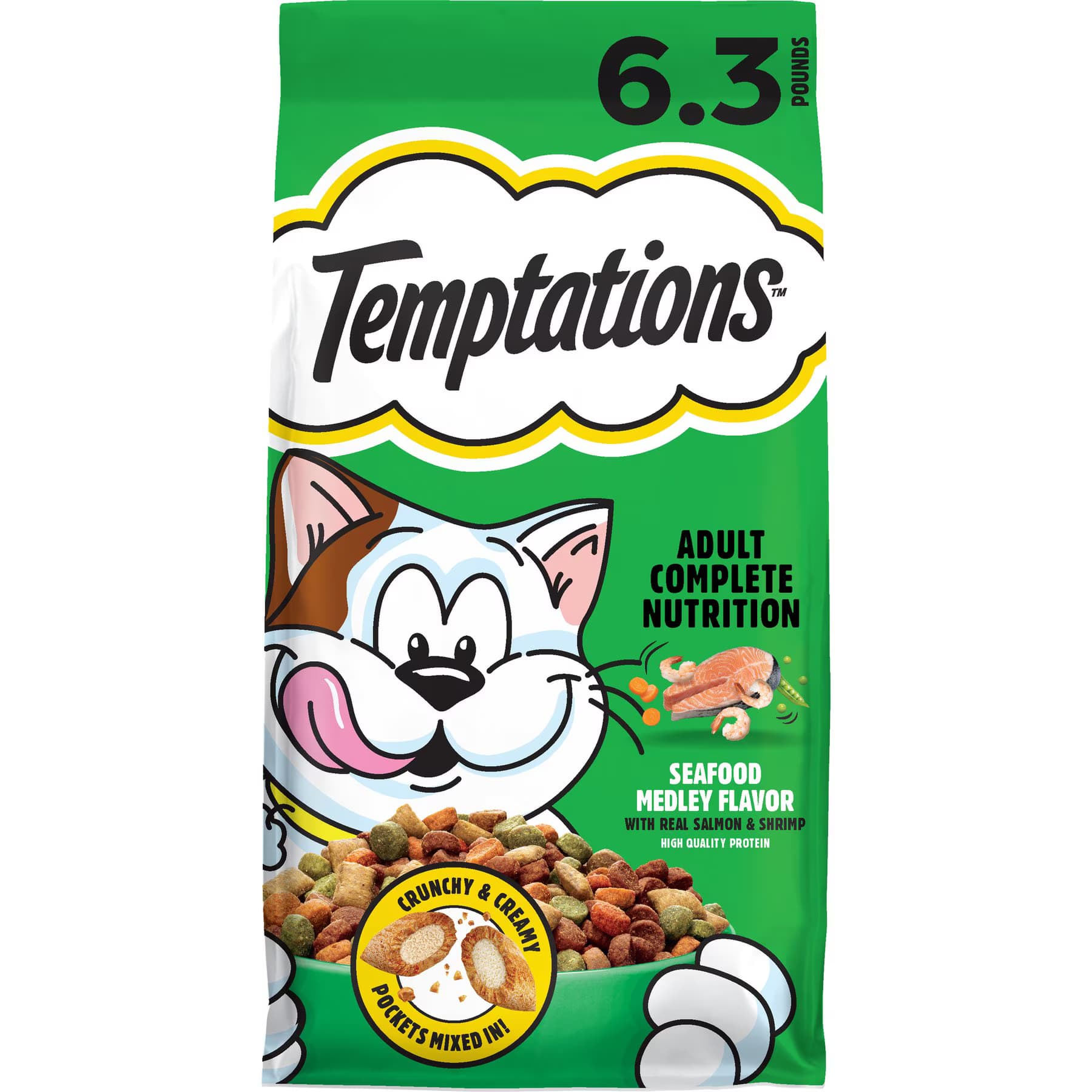 Temptations Seafood Medley Flavor Adult Dry Cat Food, 27-lb bundle — view 5
