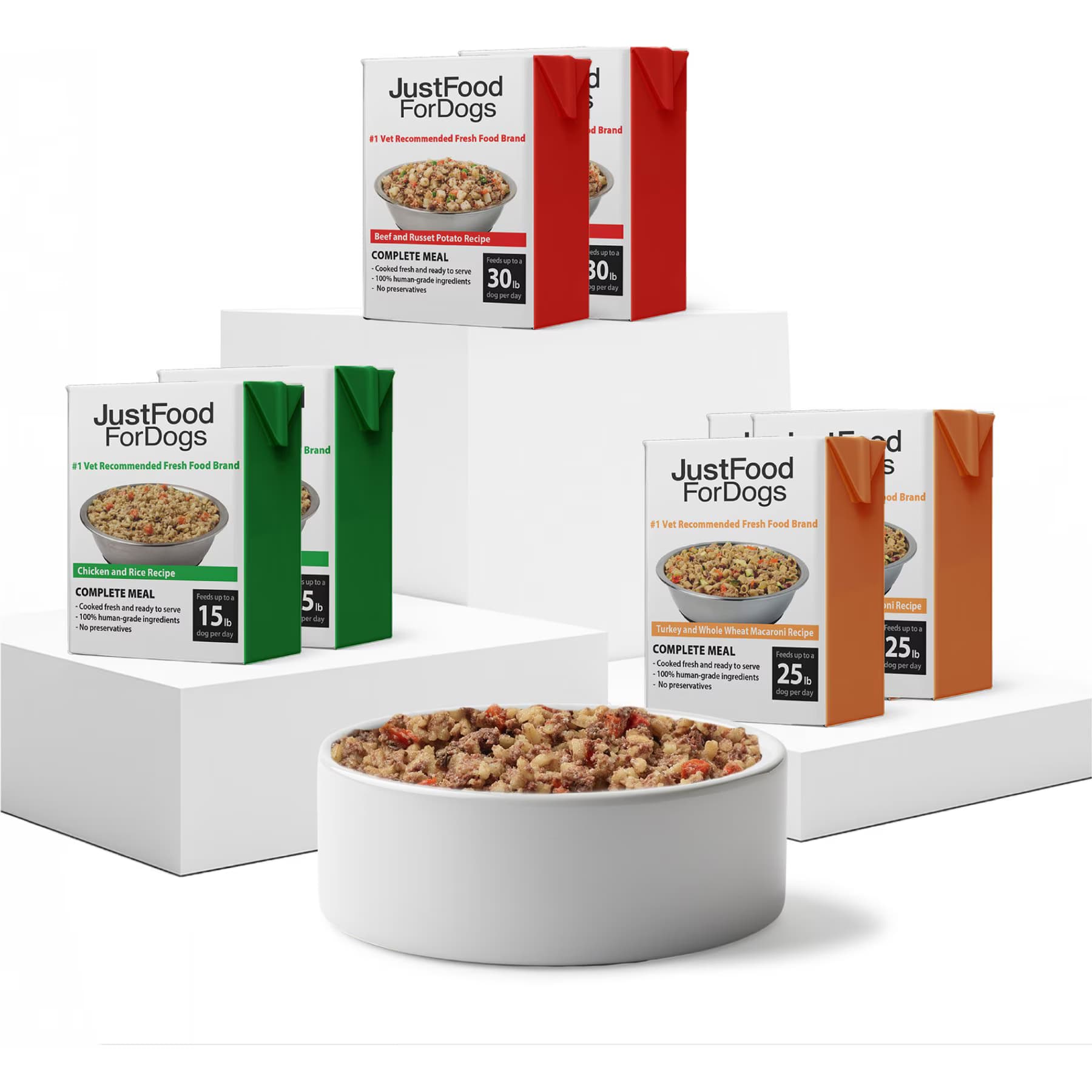 JustFoodForDogs JustFoodForDogs Pantry Fresh Beef, Chicken & Turkey Variety Pack Dog Fresh Food