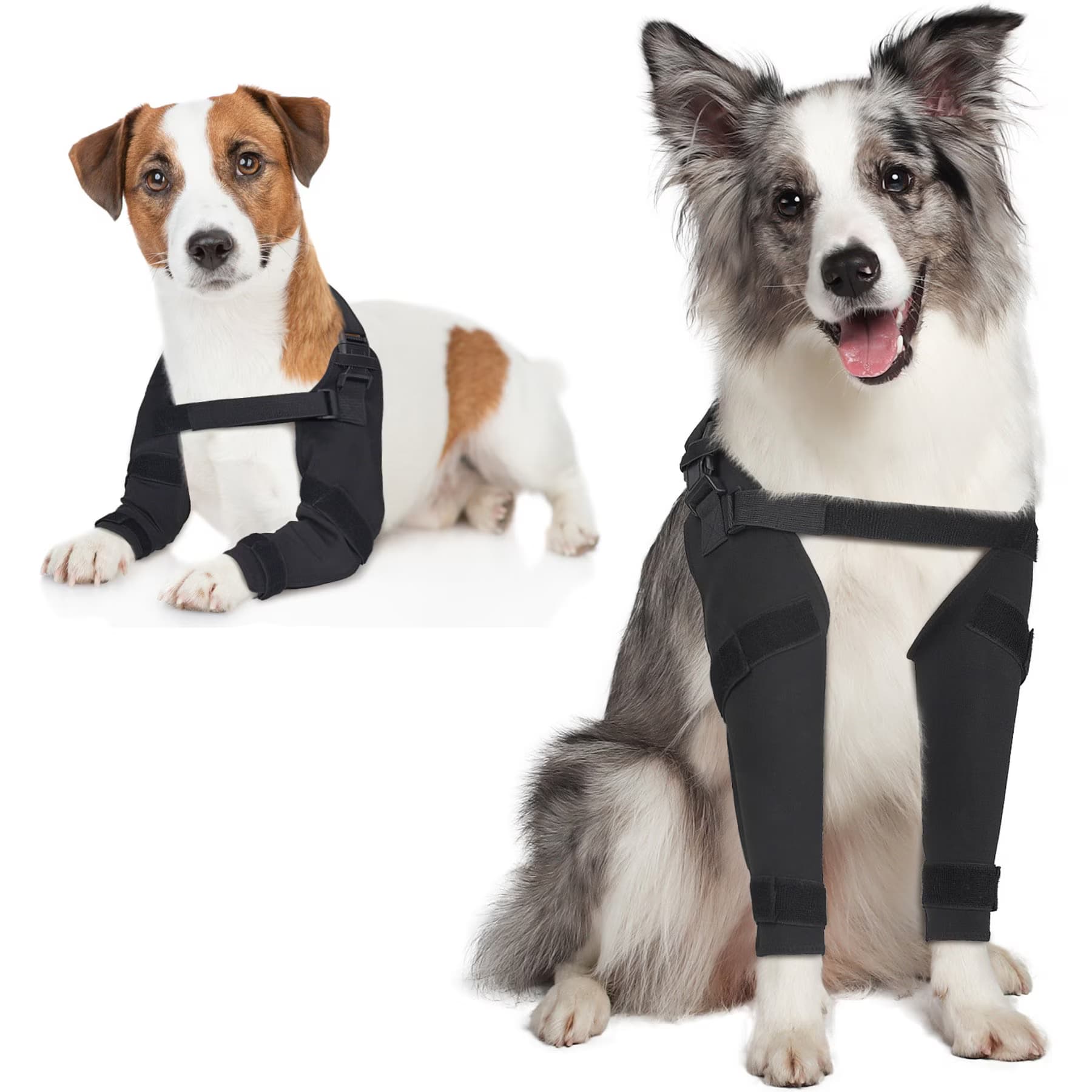 Supet Supet Front Leg Double Dog Elbow Protector & Recovery Sleeves for Front Legs, XX-Large