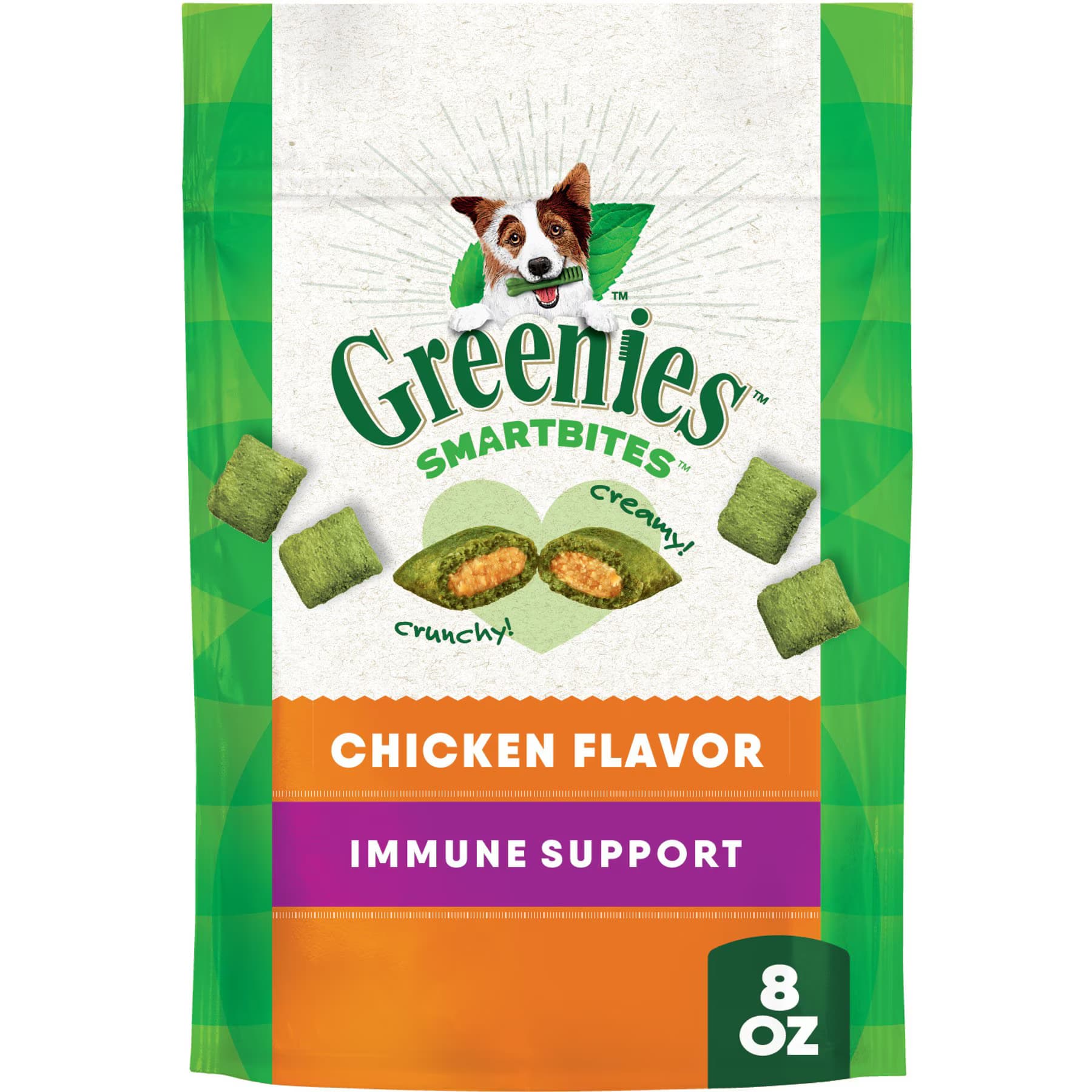 Greenies Smartbites Immune Support Chicken Flavor Crunchy & Soft Dog Treats — view 2
