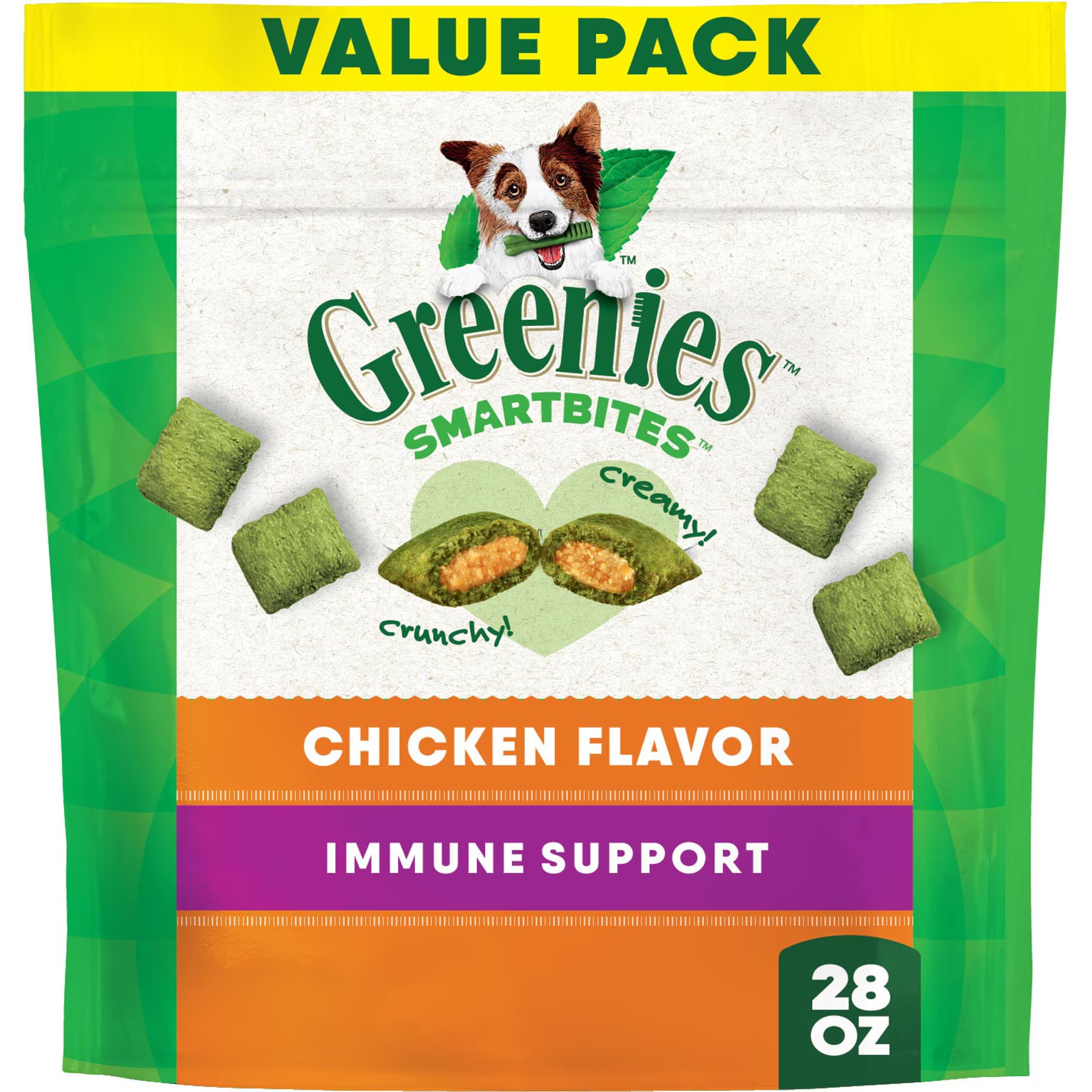 Greenies Greenies Smartbites Immune Support Chicken Flavor Crunchy & Soft Dog Treats