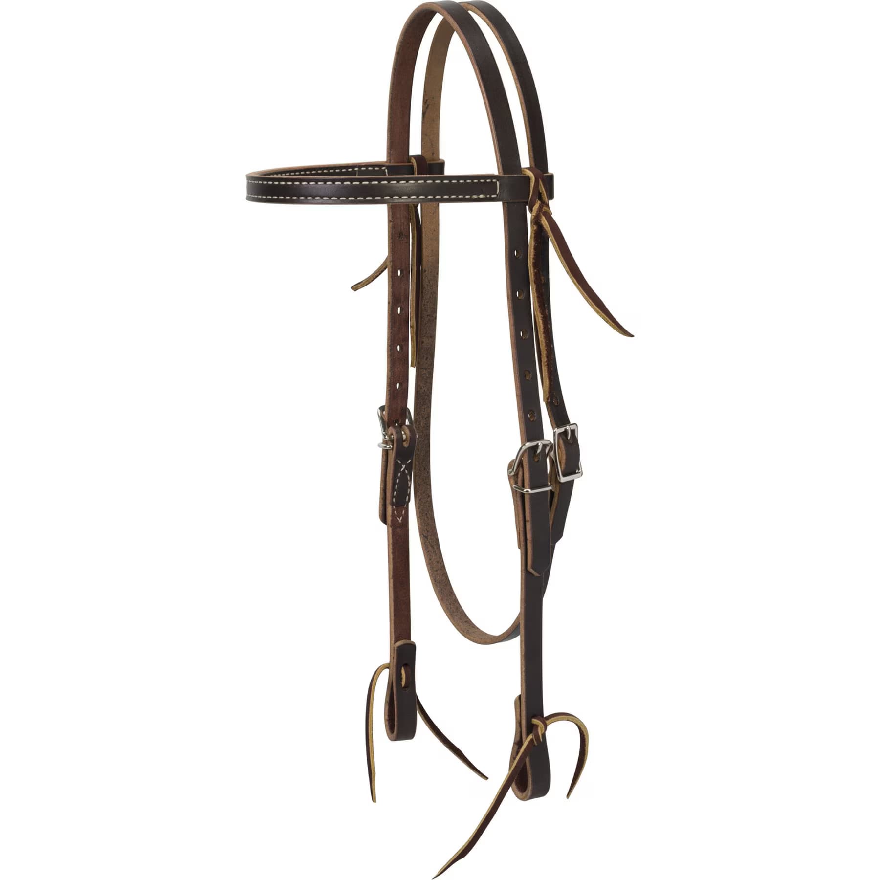 Weaver Equine Weaver Equine Turquoise Cross Skirting Leather Horse Browband Headstall, Dark Oiled
