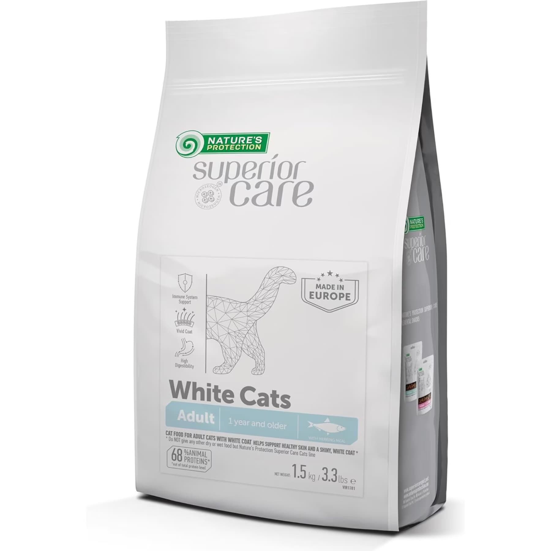 Nature's Protection Superior Care Herring Grain-Free White Cats Adult Dry Cat Food — view 2