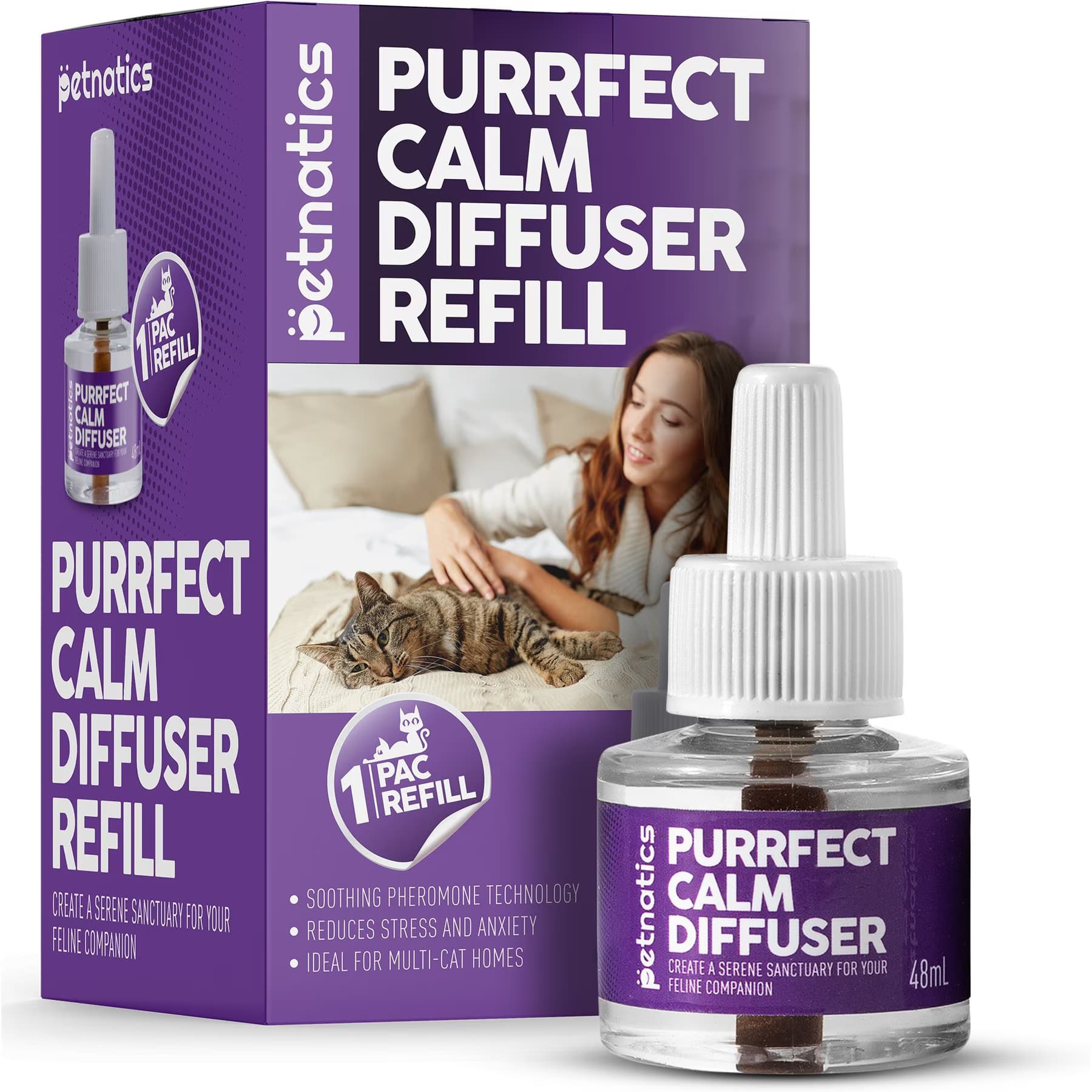 Petnatics Petnatics Purrfect Calming Unscented Diffuser Refill for Cats