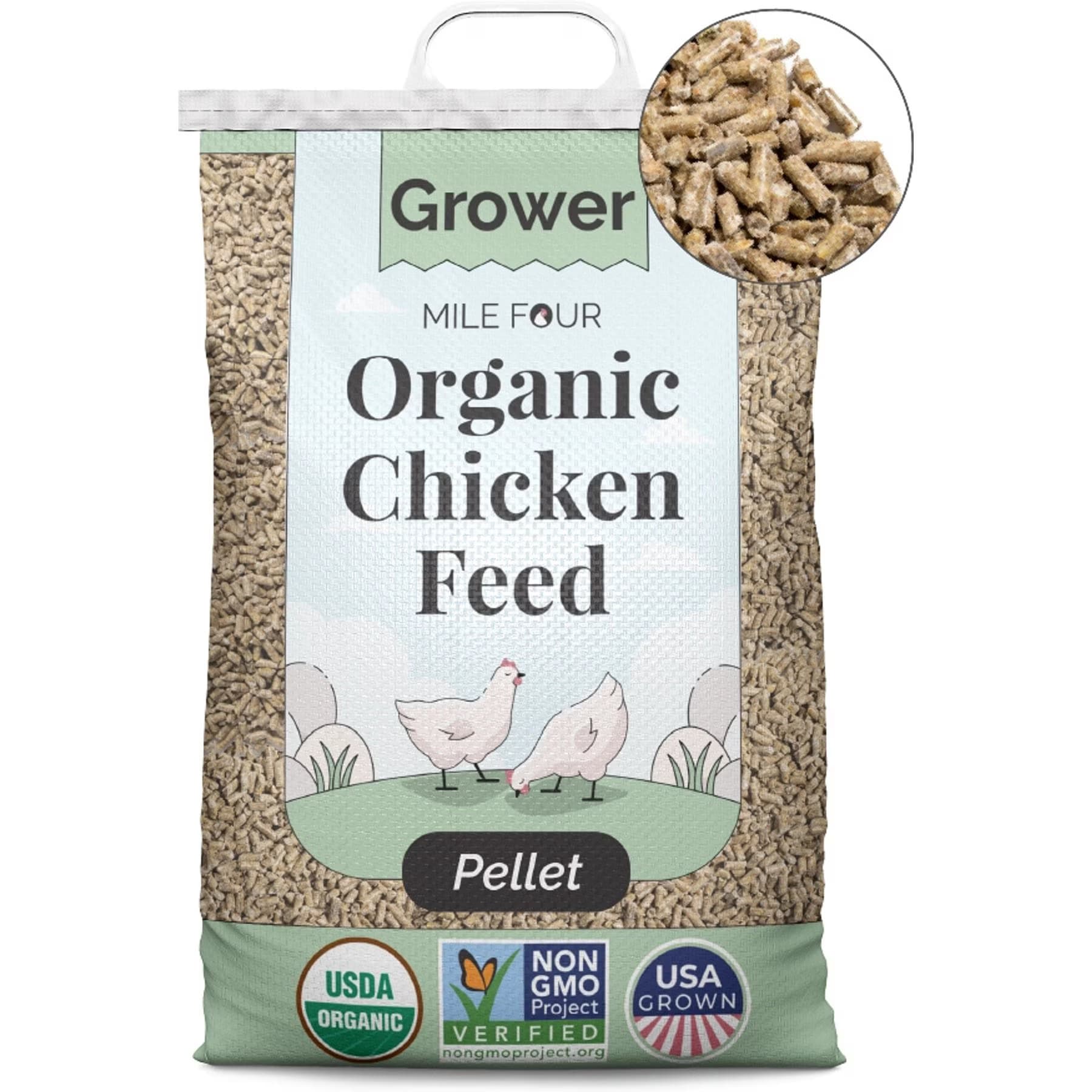 Mile Four Mile Four Grower Organic 18% Protein Pellet Chicken & Duck Feed