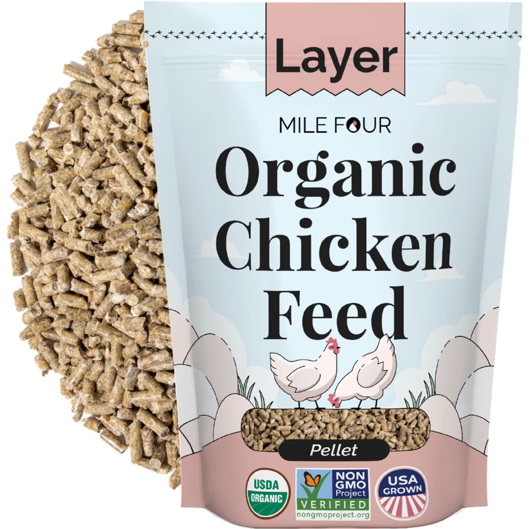 Mile Four Mile Four 16% Organic Pellet Layer Chicken & Duck Feed