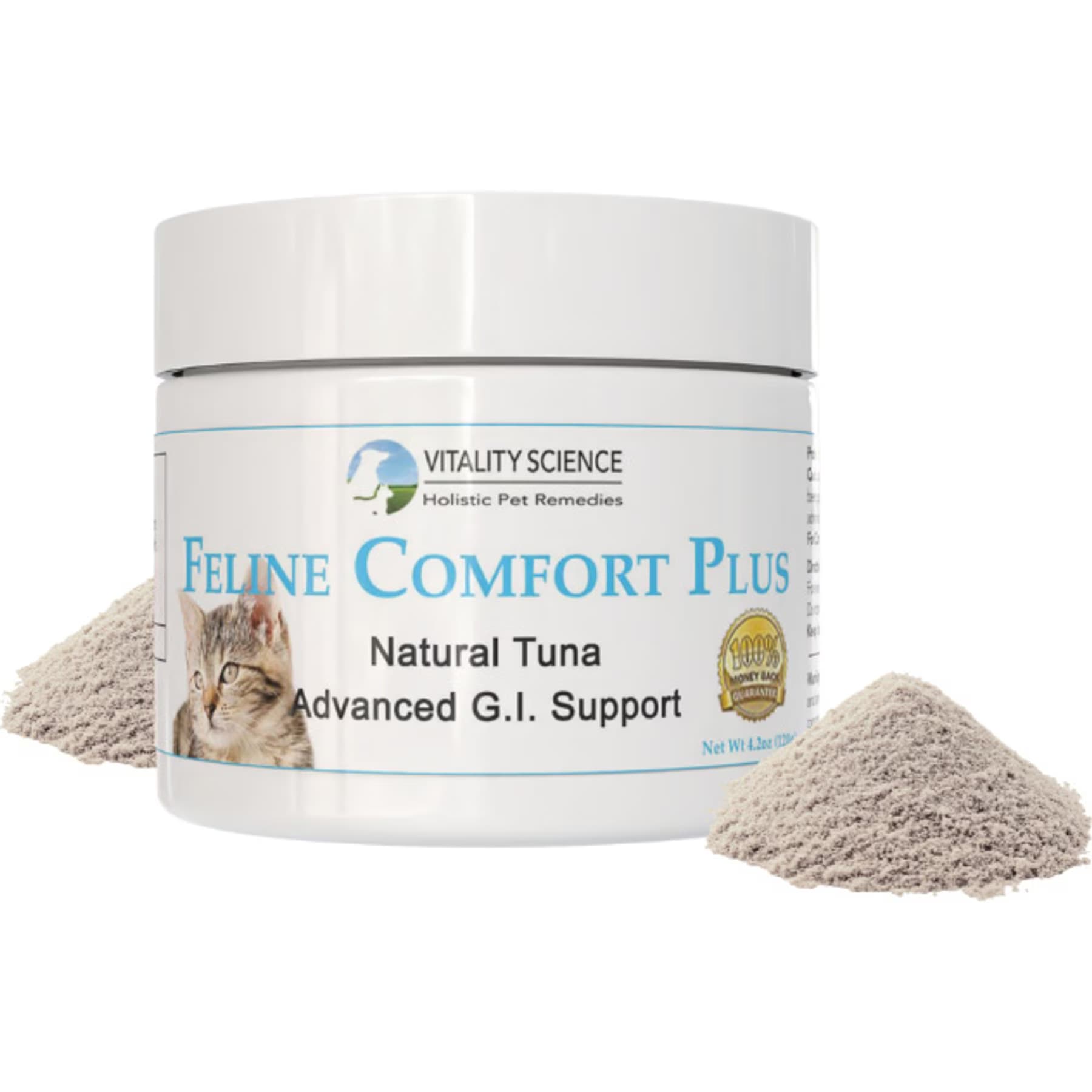 Vitality Science Vitality Science Feline Comfort Plus Tuna Formula Powder Supplement for Cats, 120-gr